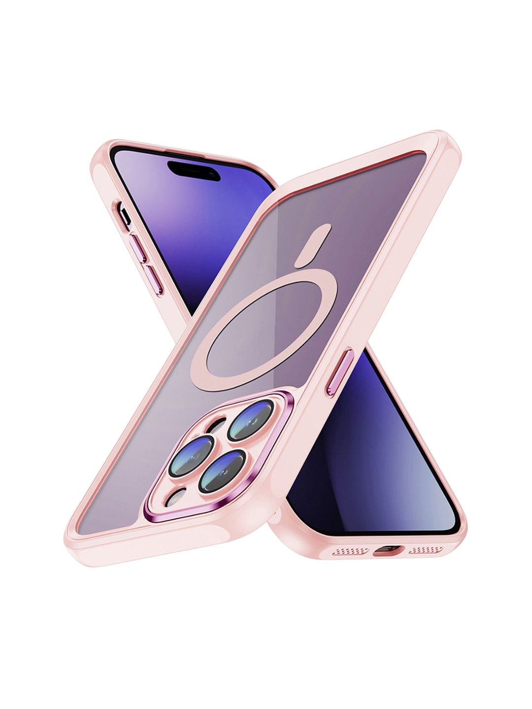 

QRIOH Solid Printed iPhone 14 Pro Max Back Case Mobile Accessories, Transparent