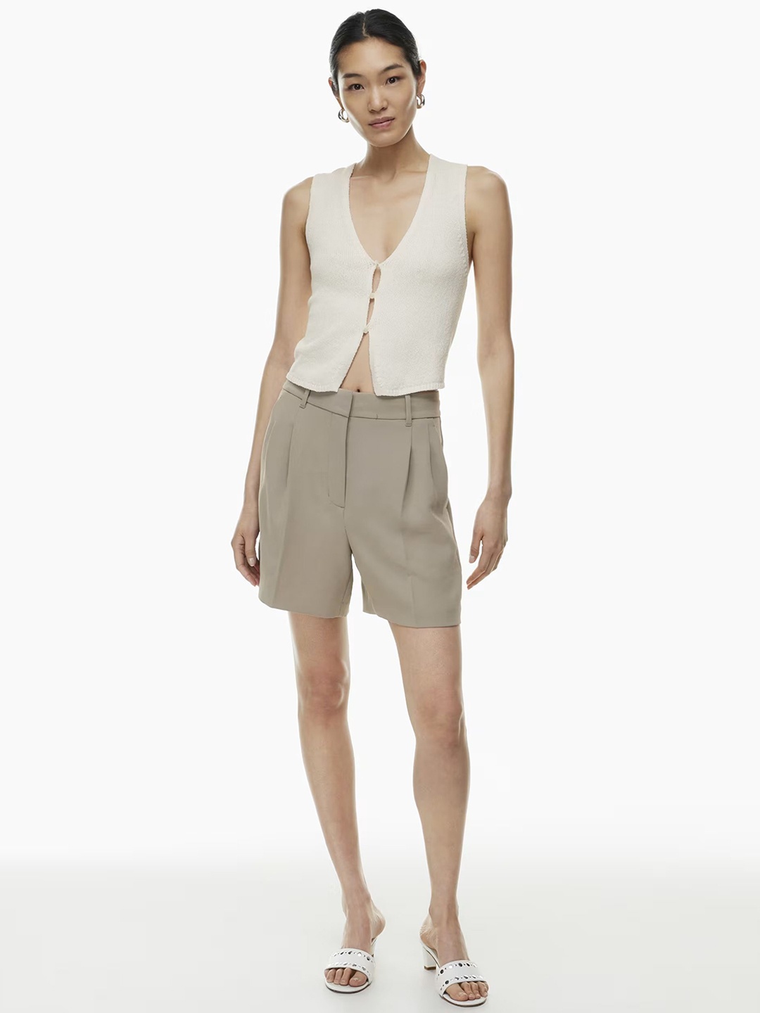 

FNOCKS Women High-Rise Outdoor Shorts, Khaki