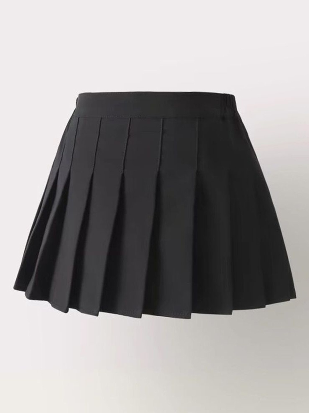 

LULU & SKY Pleated A-line Silhouette Skirt, Black