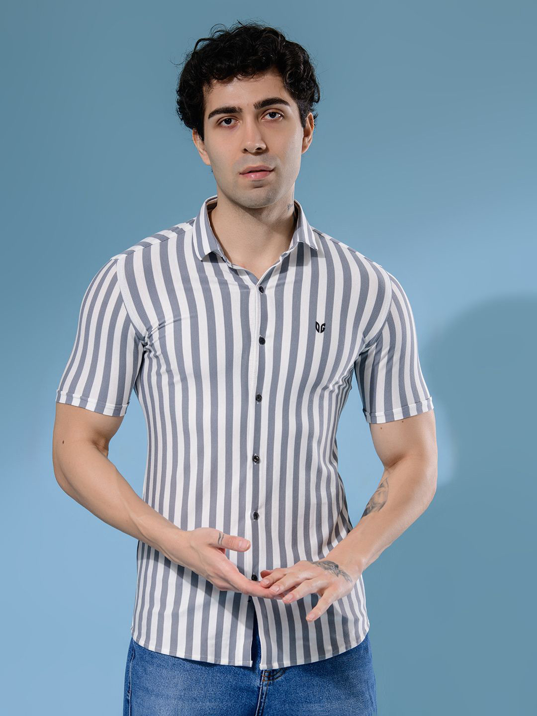 

Albion By CnM Men Comfort Opaque Casual Shirt, Grey