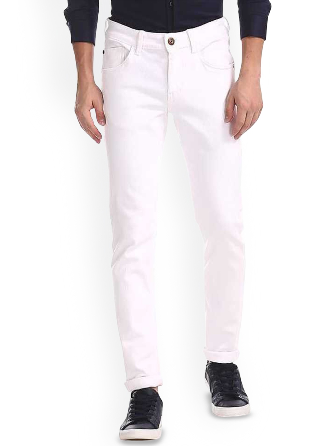

COMFITS Men Classic Low Distress Jeans, White