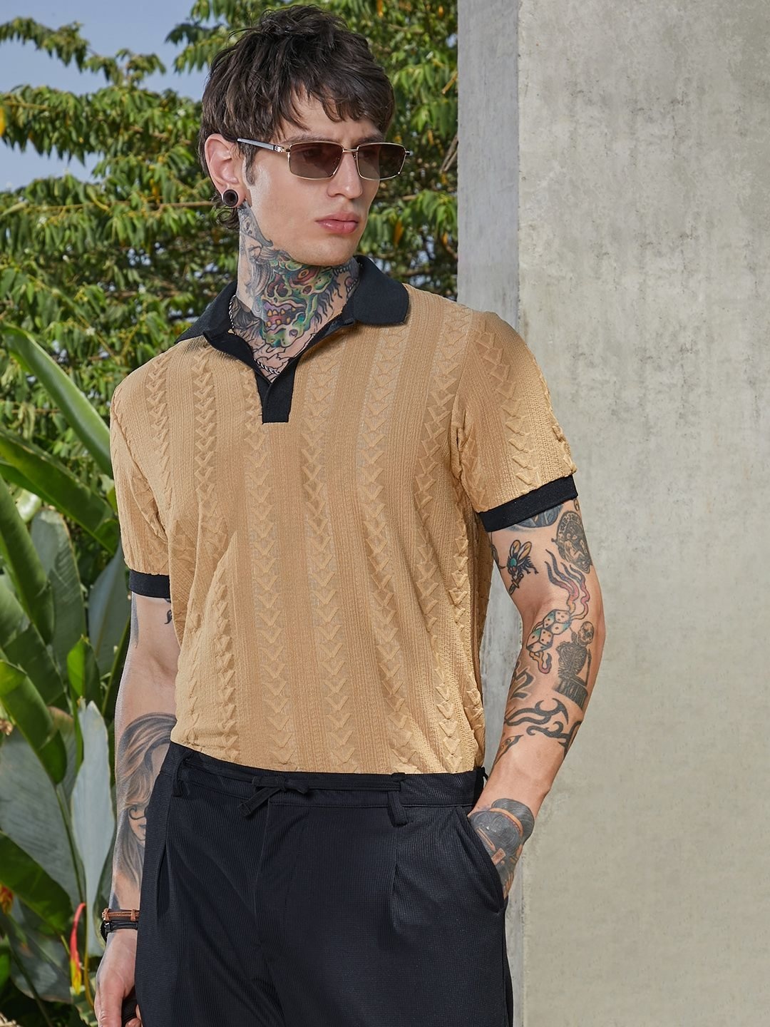 

Campus Sutra Men Colourblocked Polo Collar Pockets T-shirt, Multi