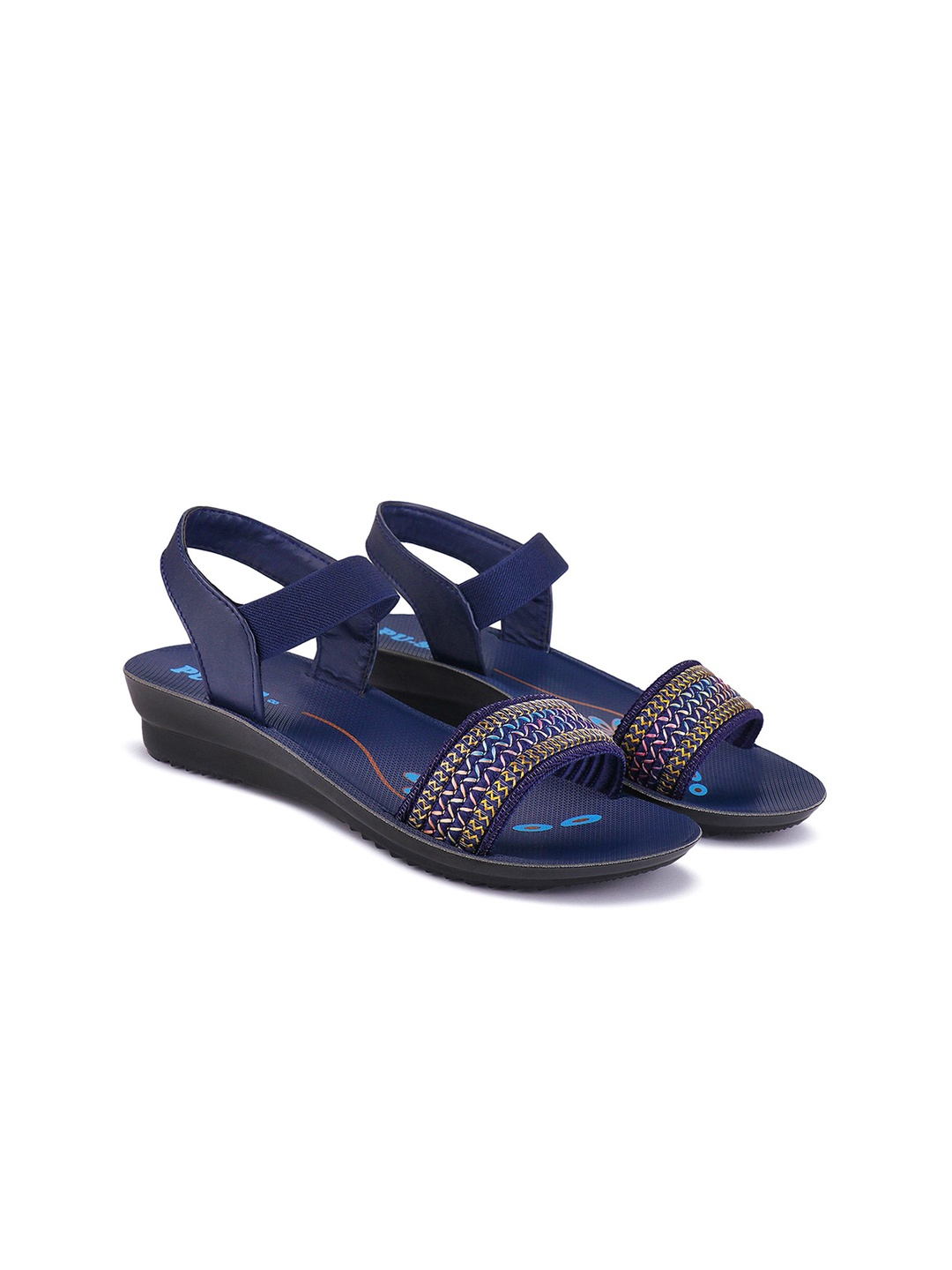 

PENNEN Women Open Toe Flats, Blue