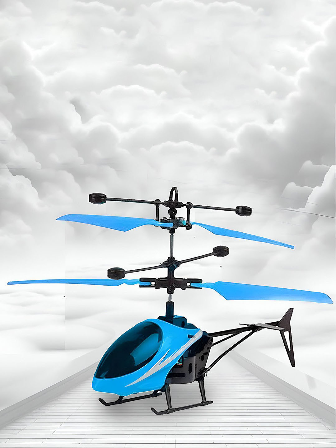 

TBQ-The Baby Qoull Kids Dual Mode Induction Flight Remote Control Helicopter, Blue