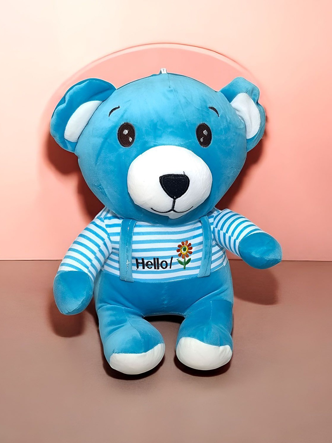 

TBQ-The Baby Qoull Polyfill Filled Non-Allergic Hello Teddy Bear Soft Toys and Dolls, Blue