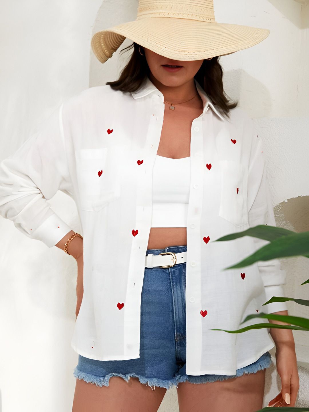 

Shiv traders collection Women Opaque Printed Casual Shirt, White