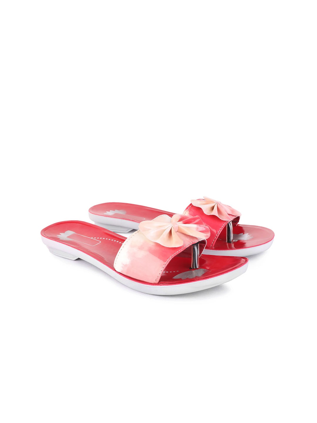 

PENNEN Women Open Toe Flats, Red