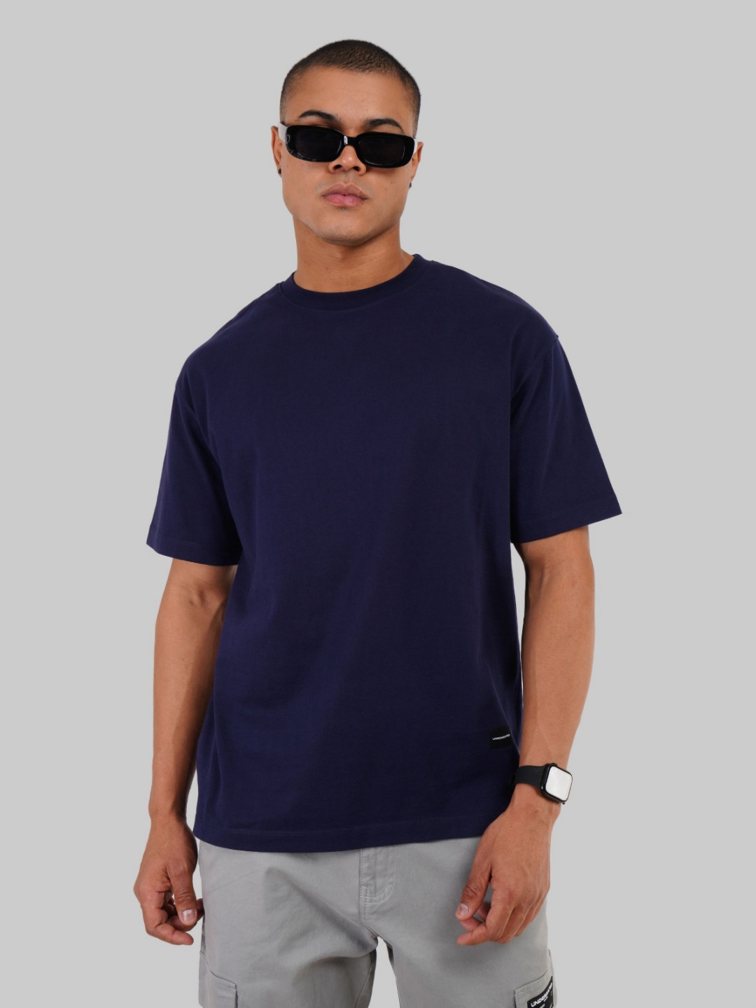 

Underrated Club Men Printed Bio Finish T-Shirt, Navy blue