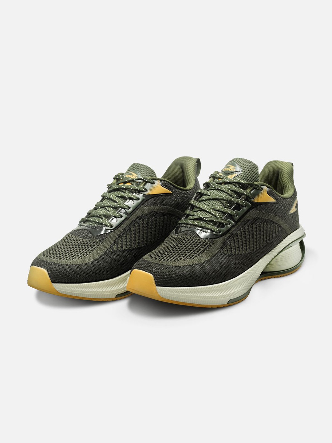 

ASIAN Men Mesh Running Non-Marking Shoes, Olive