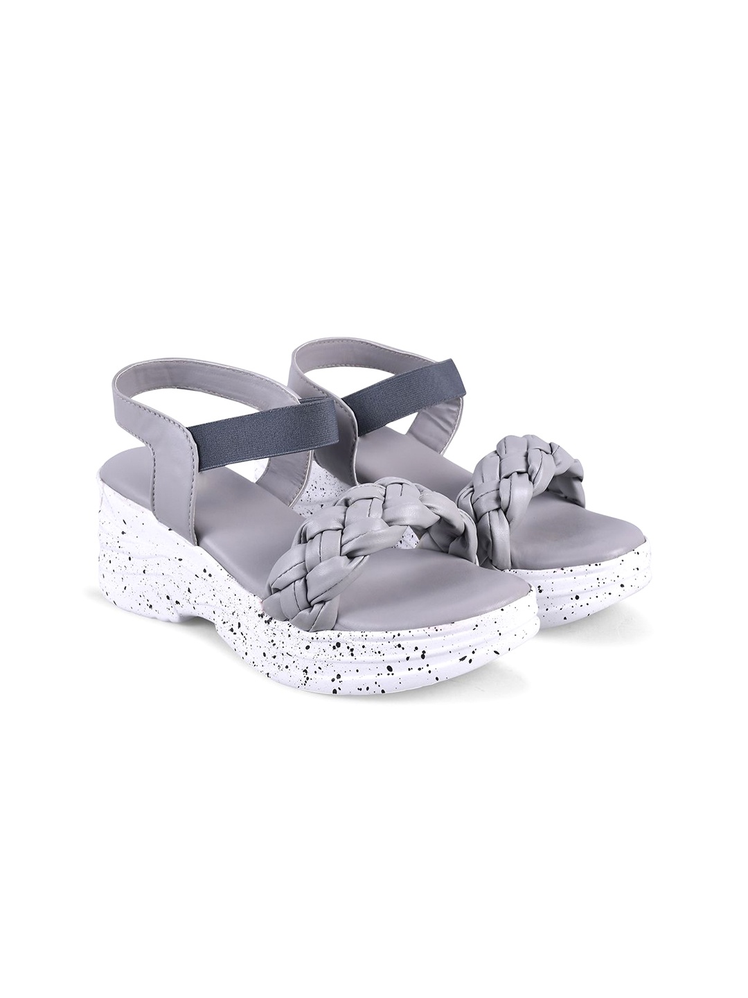 

JM Looks Girls Wedge Sandals, Grey