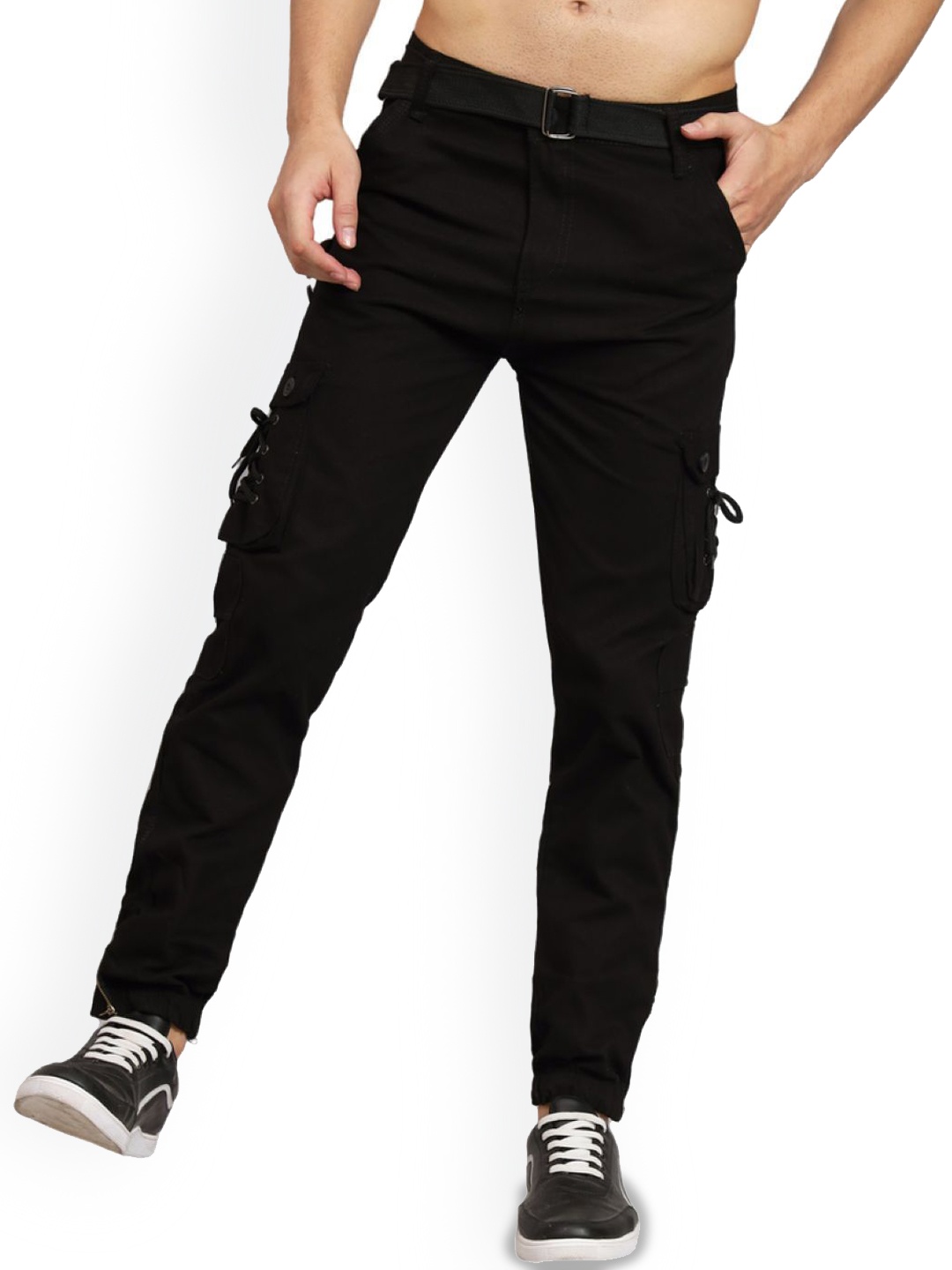 

COMFITS Men Classic Cargos Trousers, Black