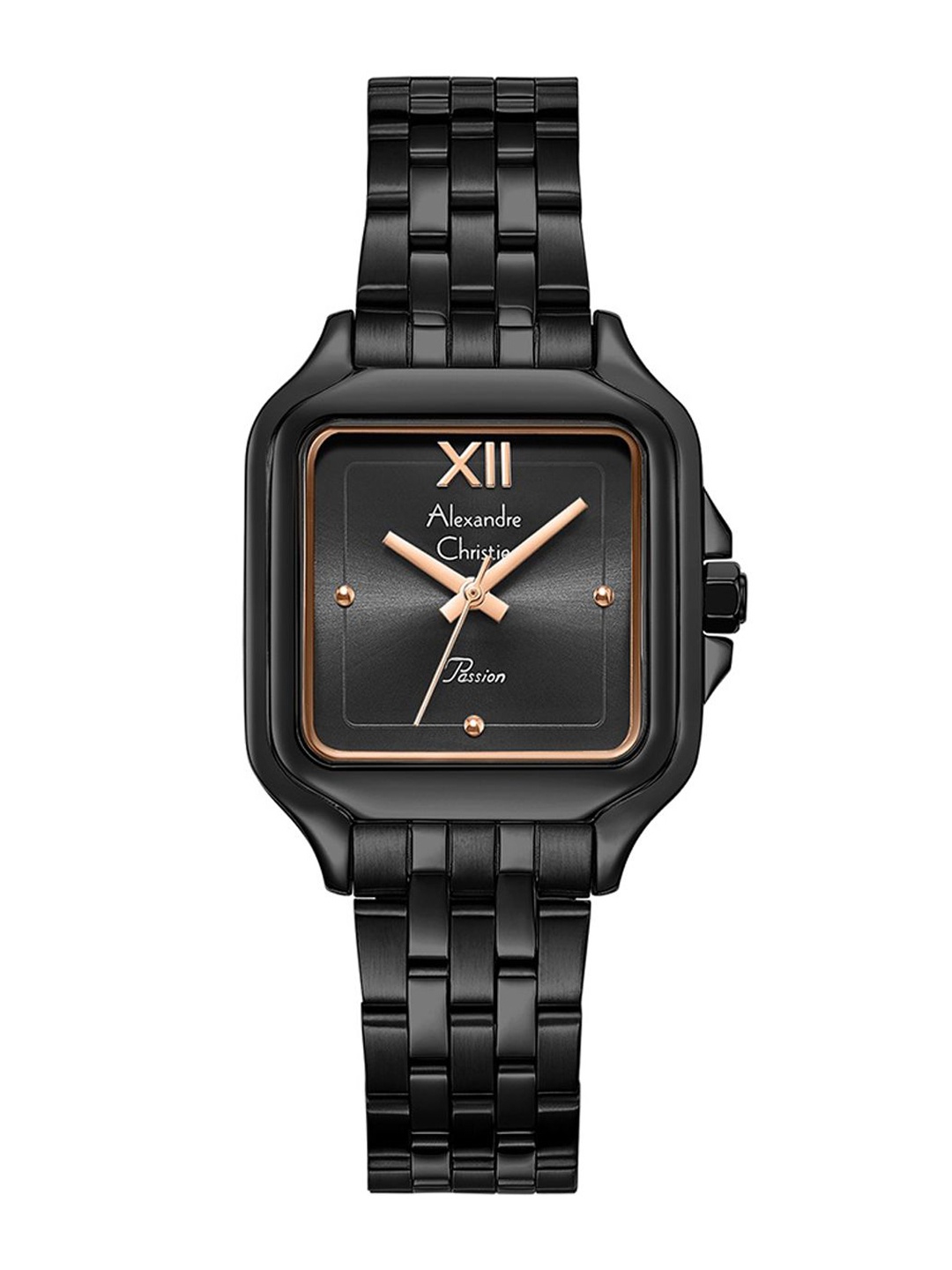 

Alexandre Christie Women Dial & Stainless Steel Bracelet Style Straps Analogue Watch 2B55LHBIPDGRG, Black