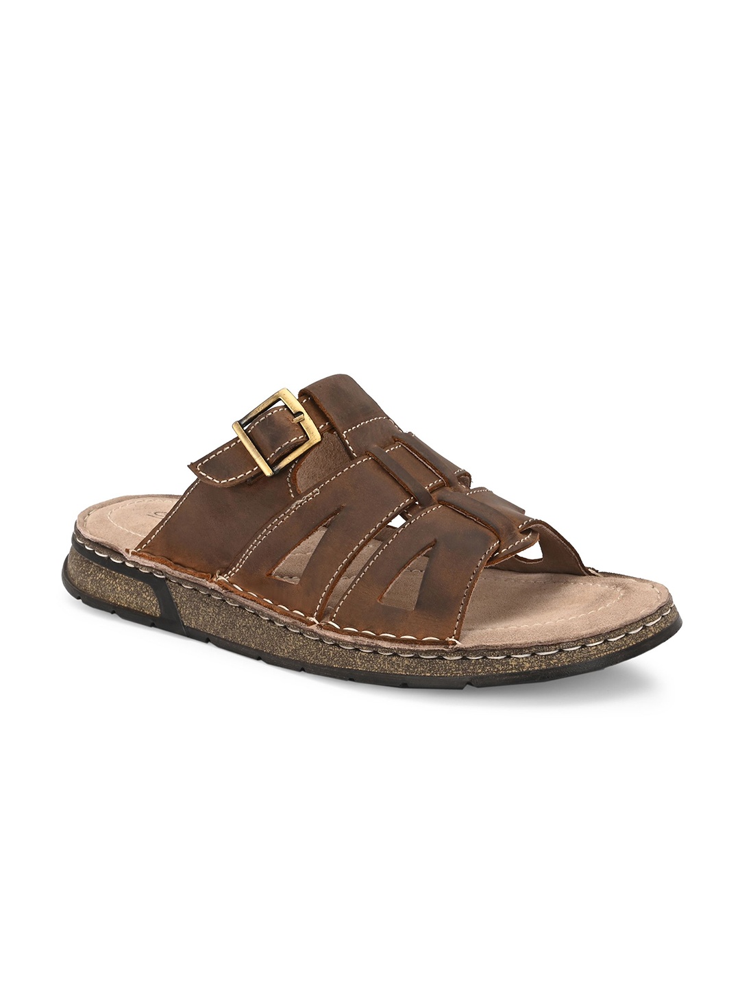 

Delize Men Leather Comfort Sandals, Brown