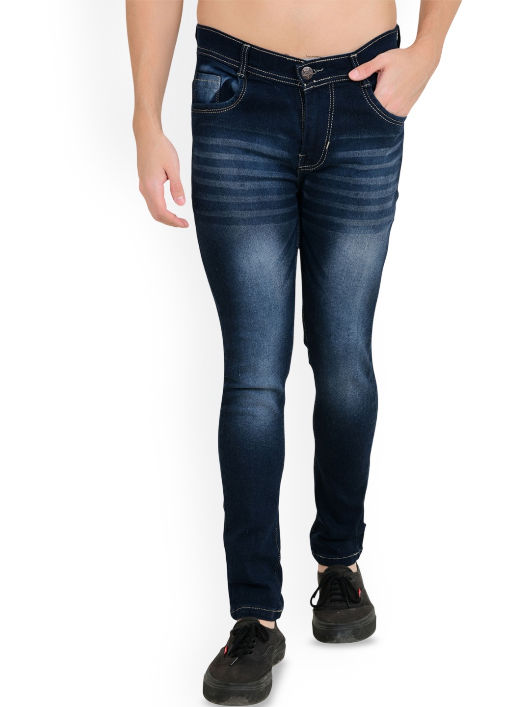 

COMFITS Men Classic Heavy Fade Stretchable Jeans, Blue