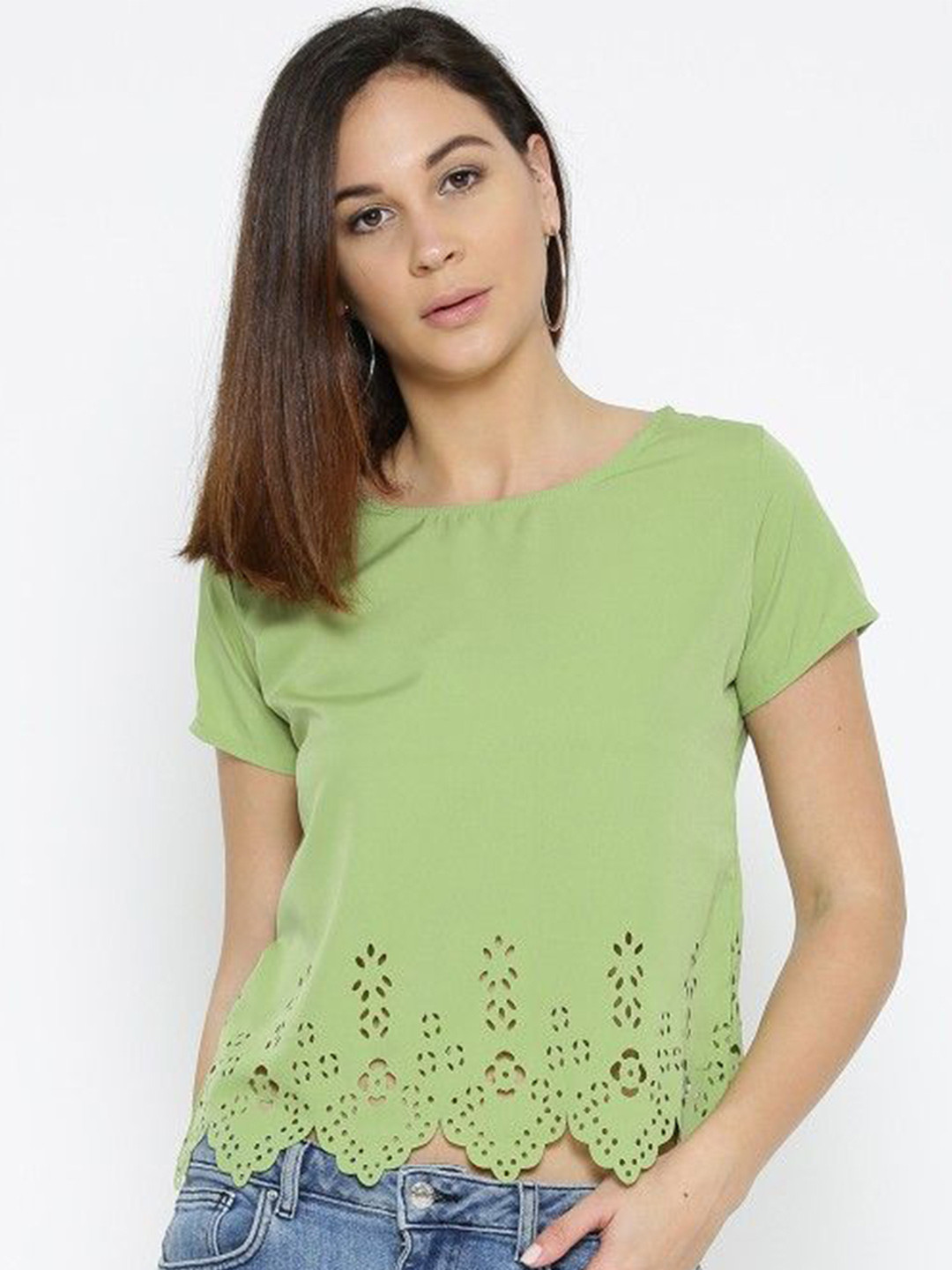 

Moda Rapido Crepe Top, Green