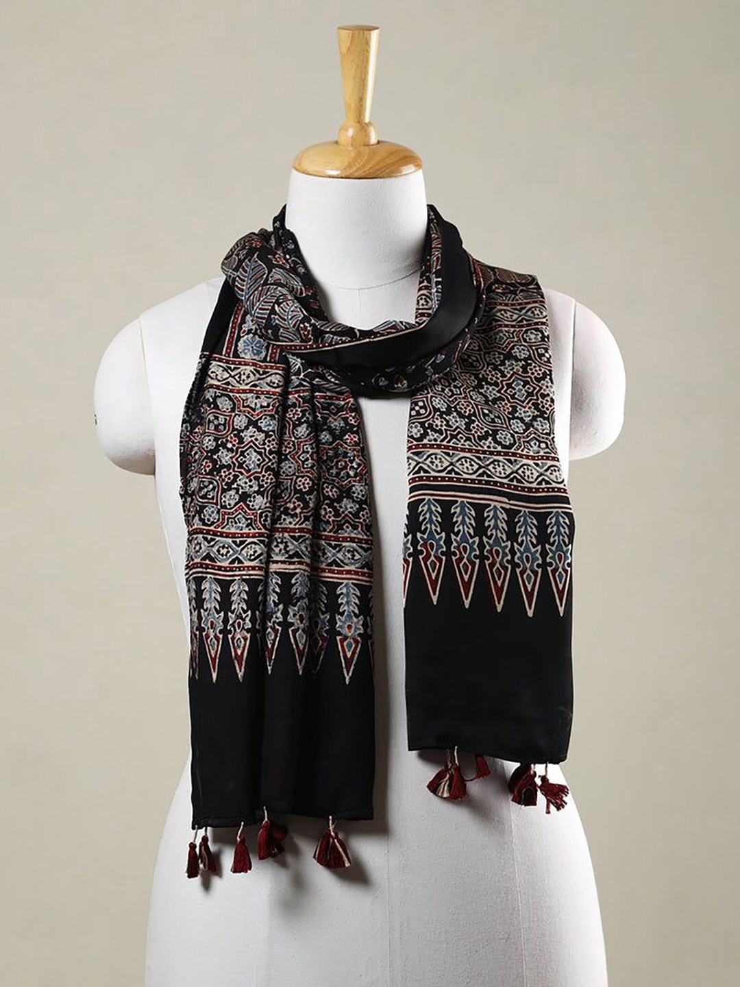 

iTokri Women Printed Stole, Black