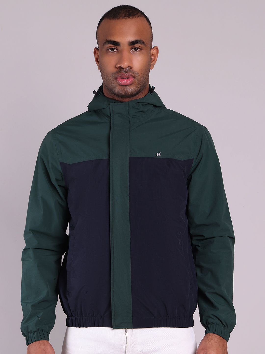 

HOUSE OF VEDAS Waterproof Hooded Rain Jacket, Green