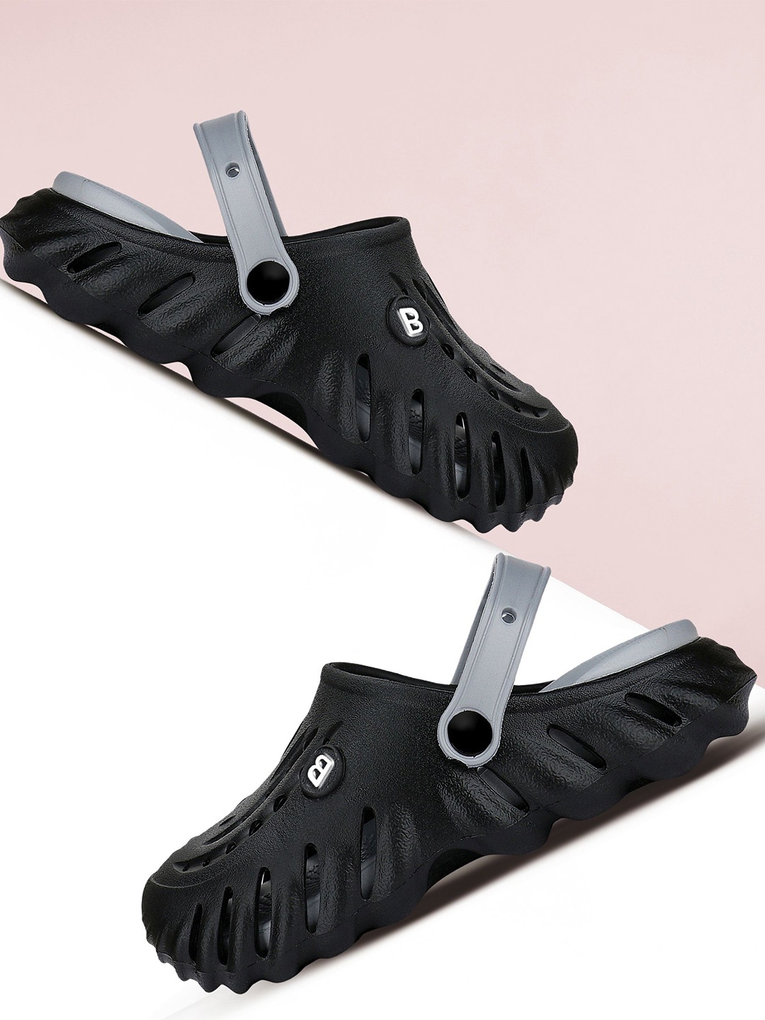 

BERSACHE Men Clogs, Black