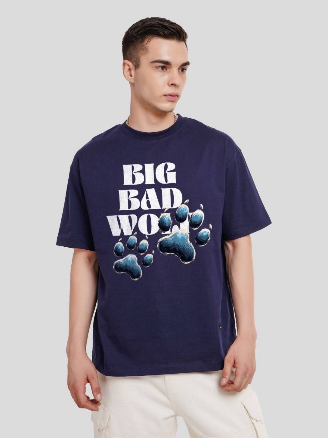 

Underrated Club Men Typography Printed Bio Finish T-shirt, Navy blue