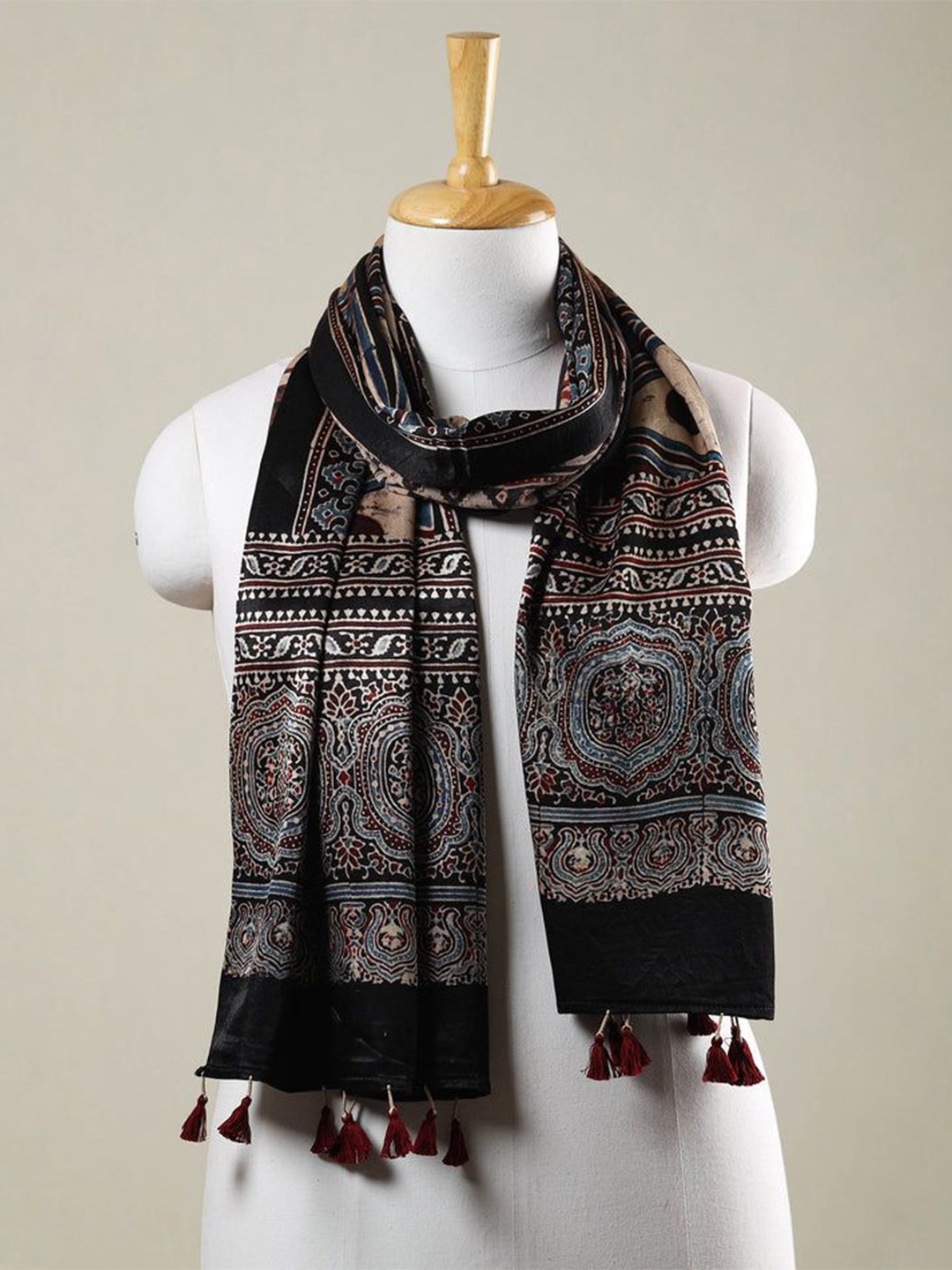 

iTokri Women Printed Stole, Black