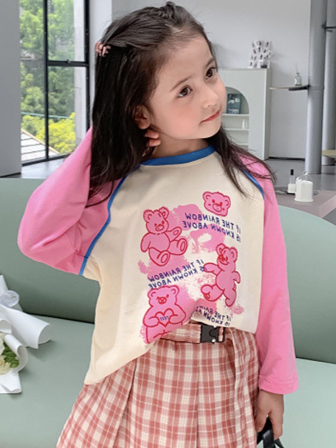 

LULU & SKY Girls Applique T-shirt, Pink