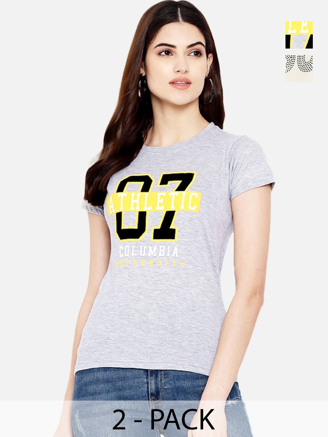 

Dreambe Women Typography Printed T-shirt, Multi