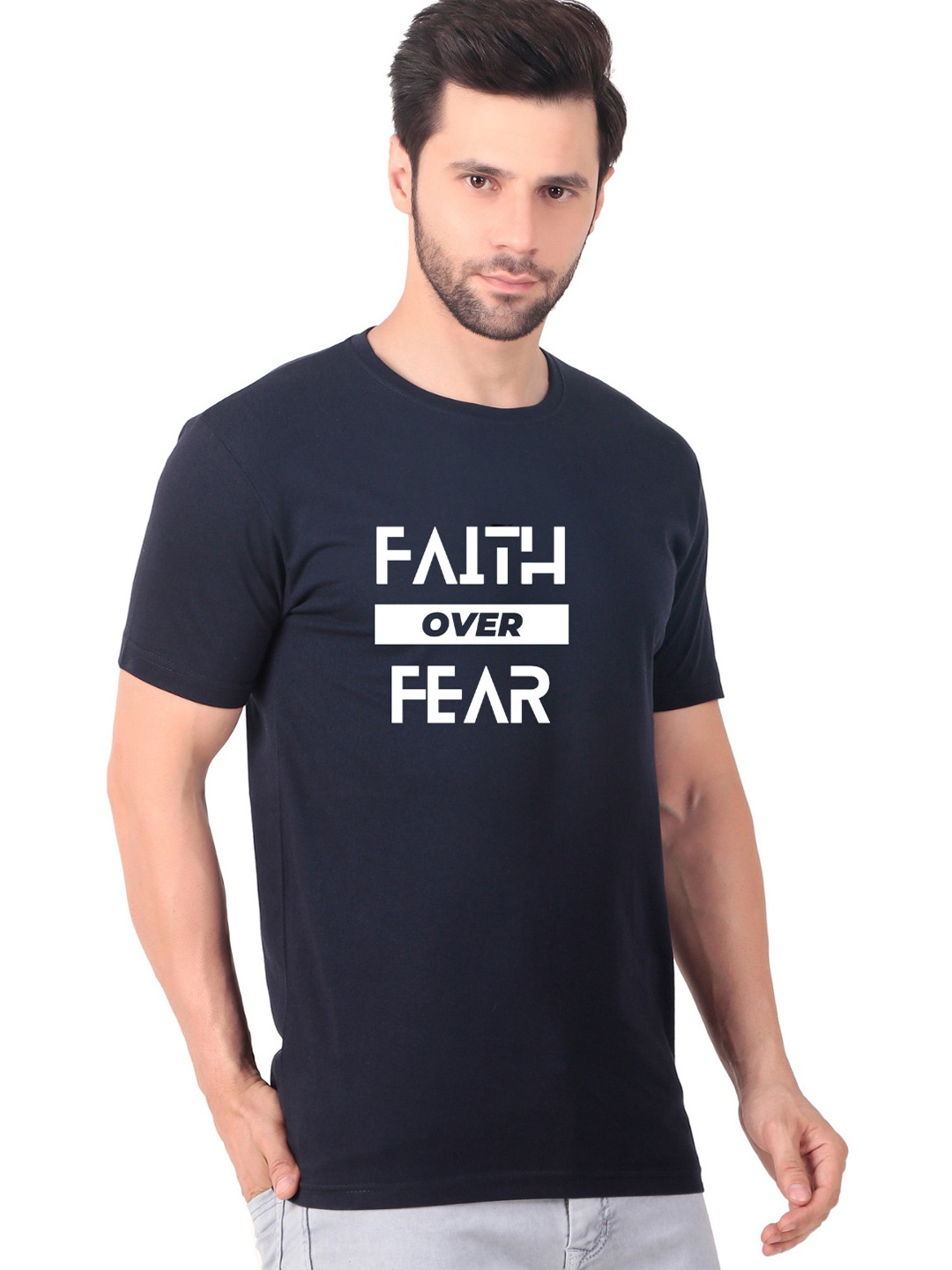 

FABSTIEVE Men New Orleans Pelicans Neymar Printed T-shirt, Navy blue