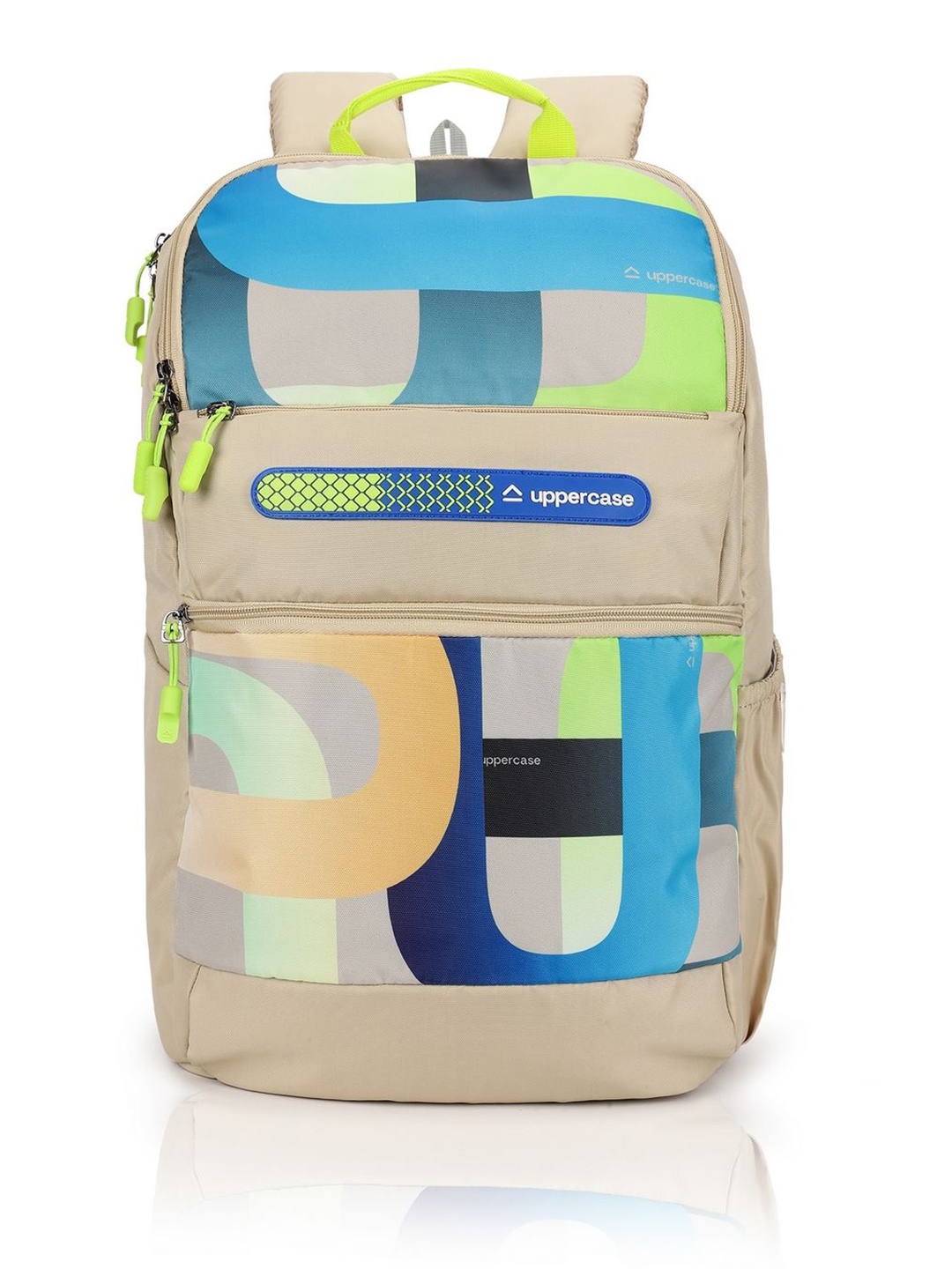 

uppercase Unisex Geometric Backpack, Beige