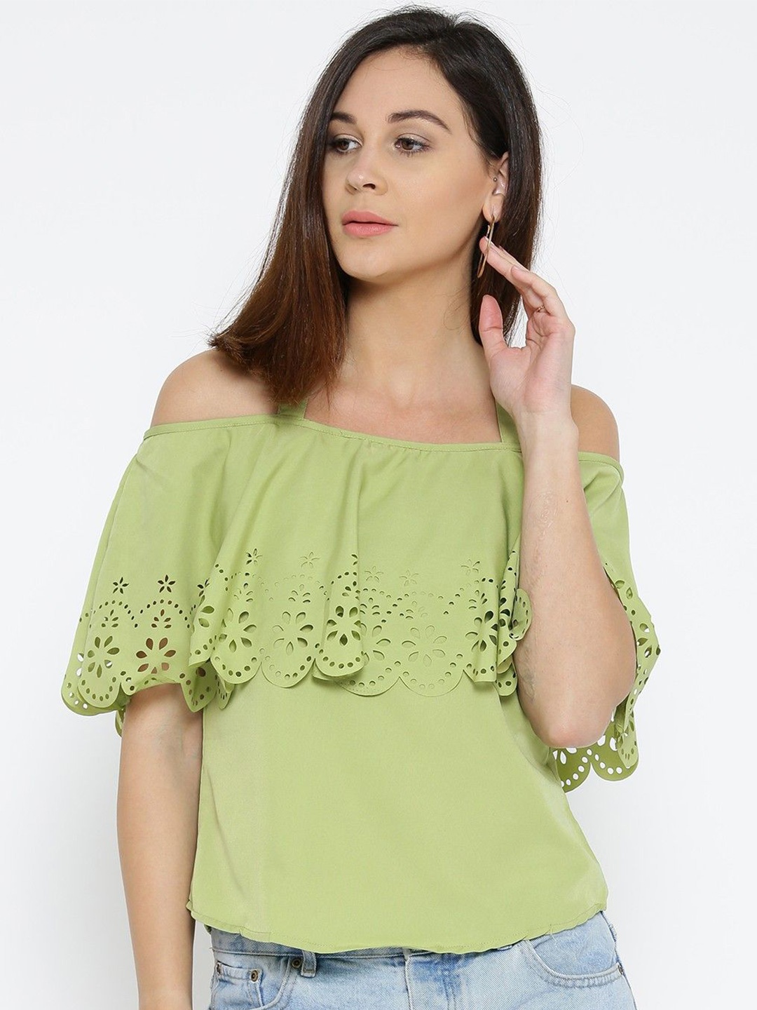 

Moda Rapido Crepe Top, Green
