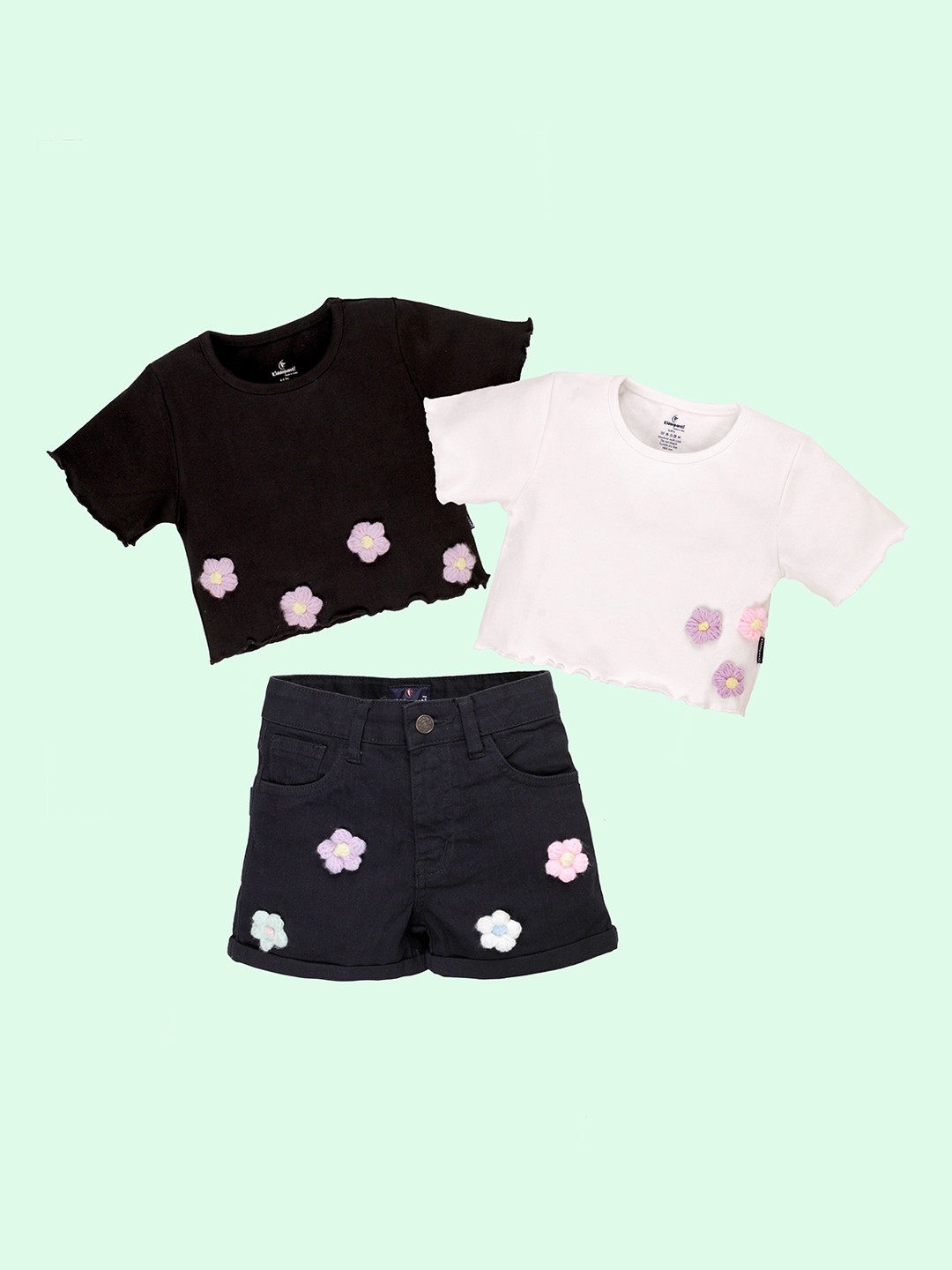 

KiddoPanti Pack Of 2 T-Shirt With Shorts Clothing Set, White