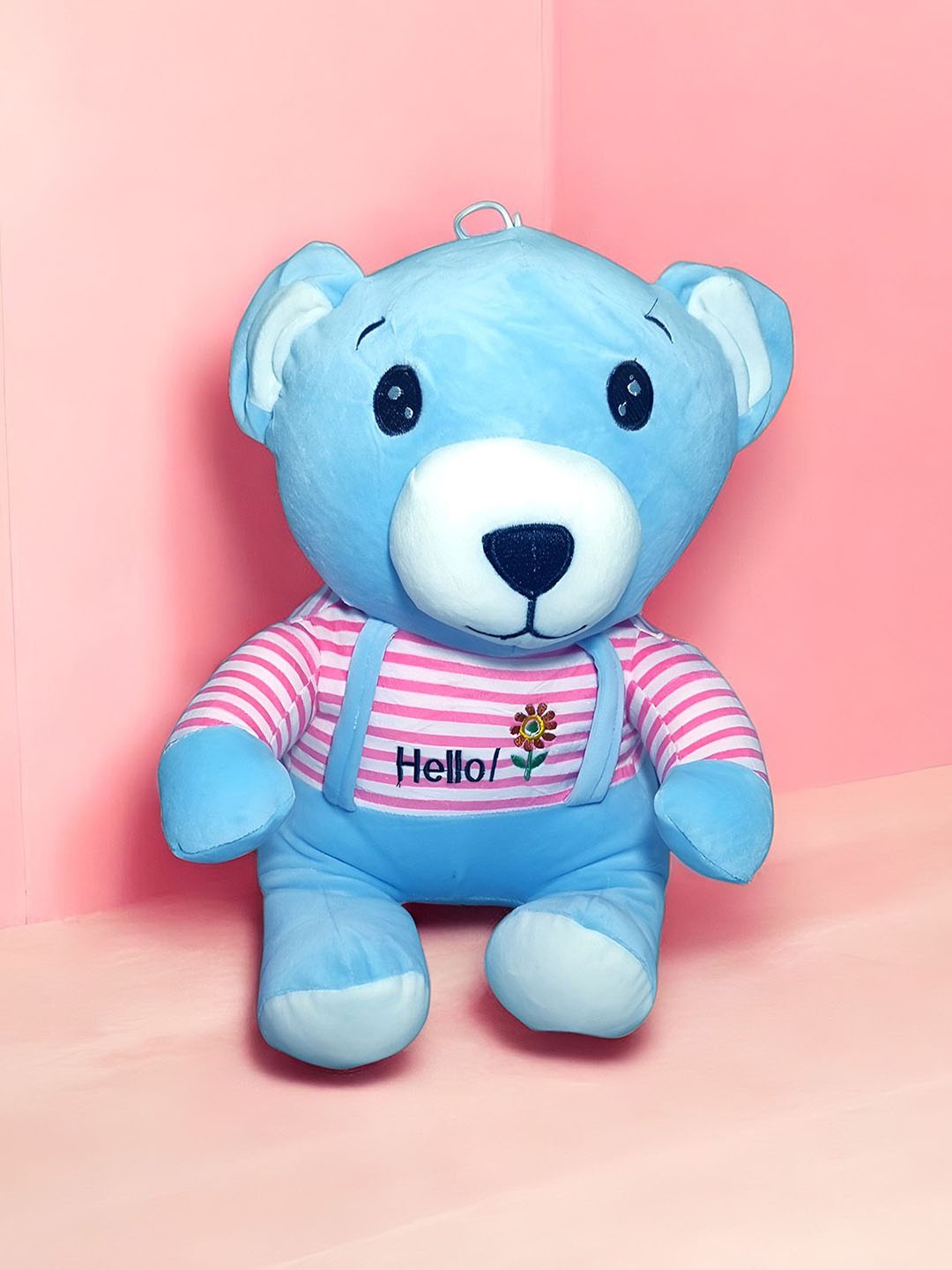 

TBQ-The Baby Qoull Polyfill Filled Non-Allergic Hello Teddy Bear Soft Toys and Dolls, Blue