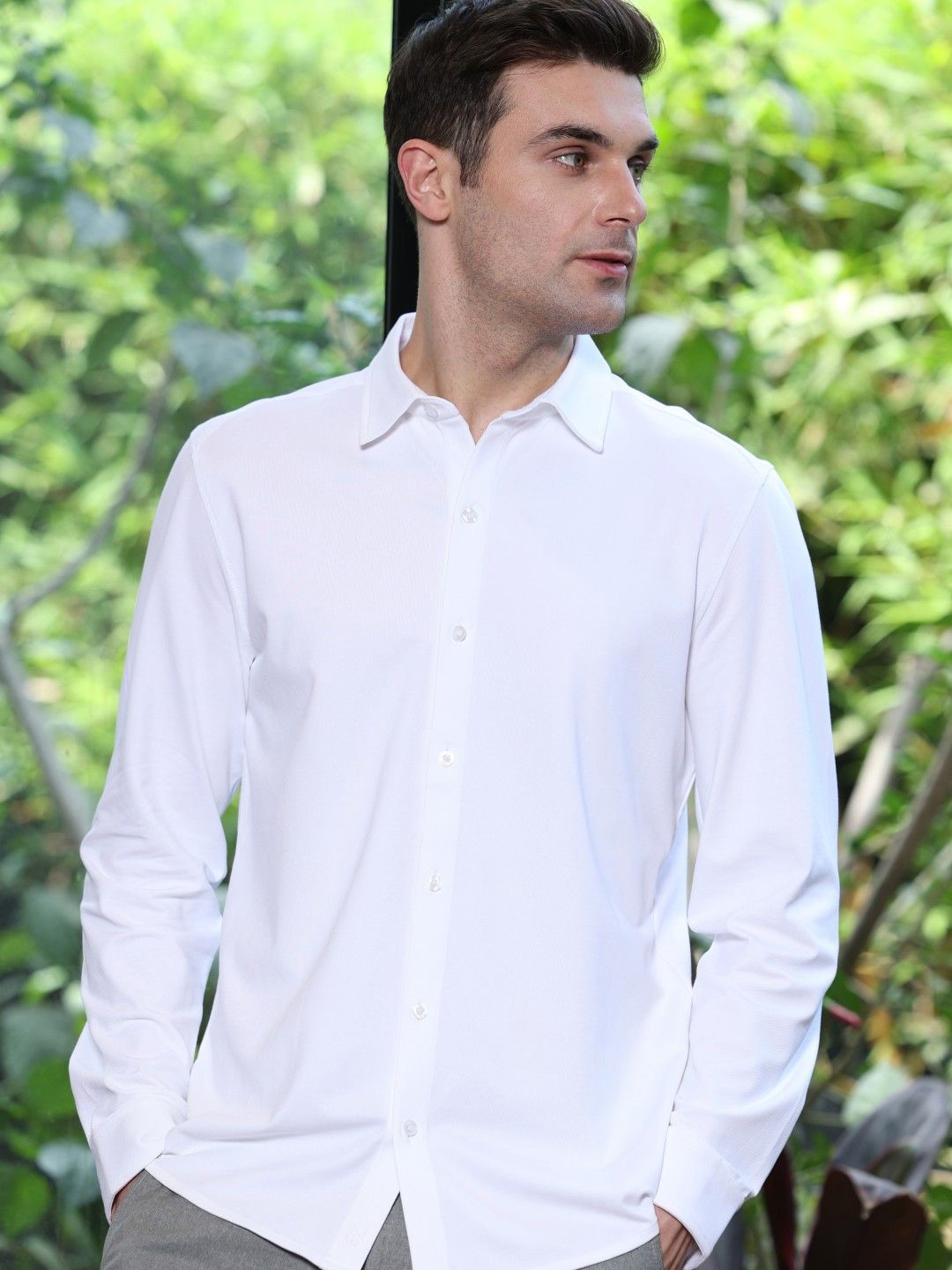 

EAZY Men Opaque Casual Shirt, White