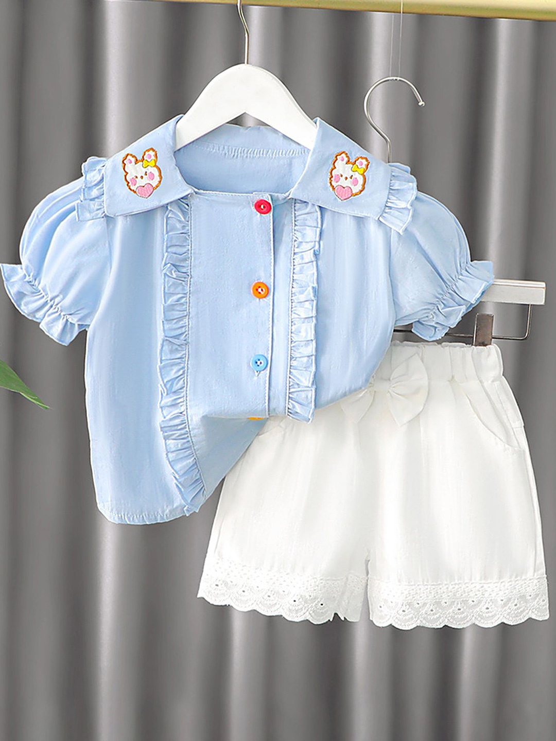 

LULU & SKY Girls Top with Shorts, Blue