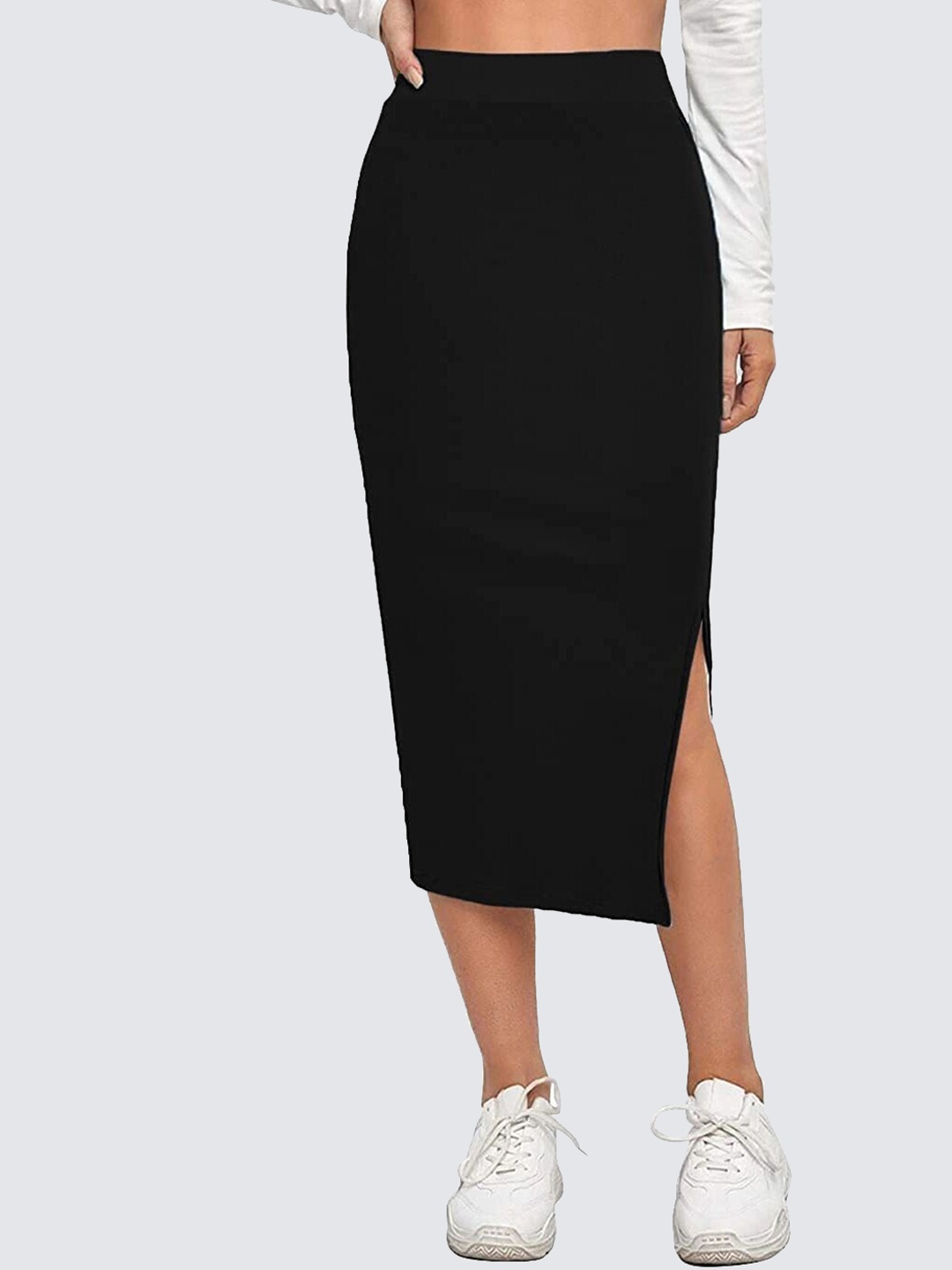 

ALYNE Pencil Midi Skirt, Black