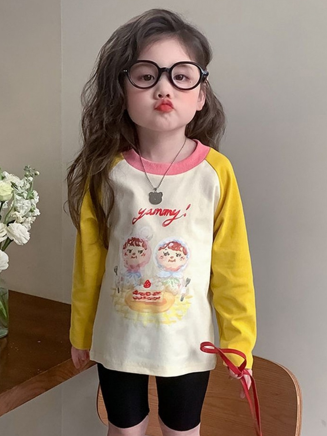 

LULU & SKY Girls Printed T-shirt, Yellow