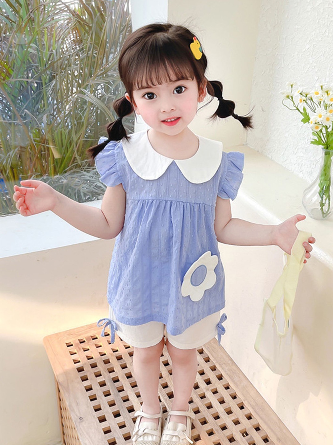 

LULU & SKY Girls Top with Shorts, Blue