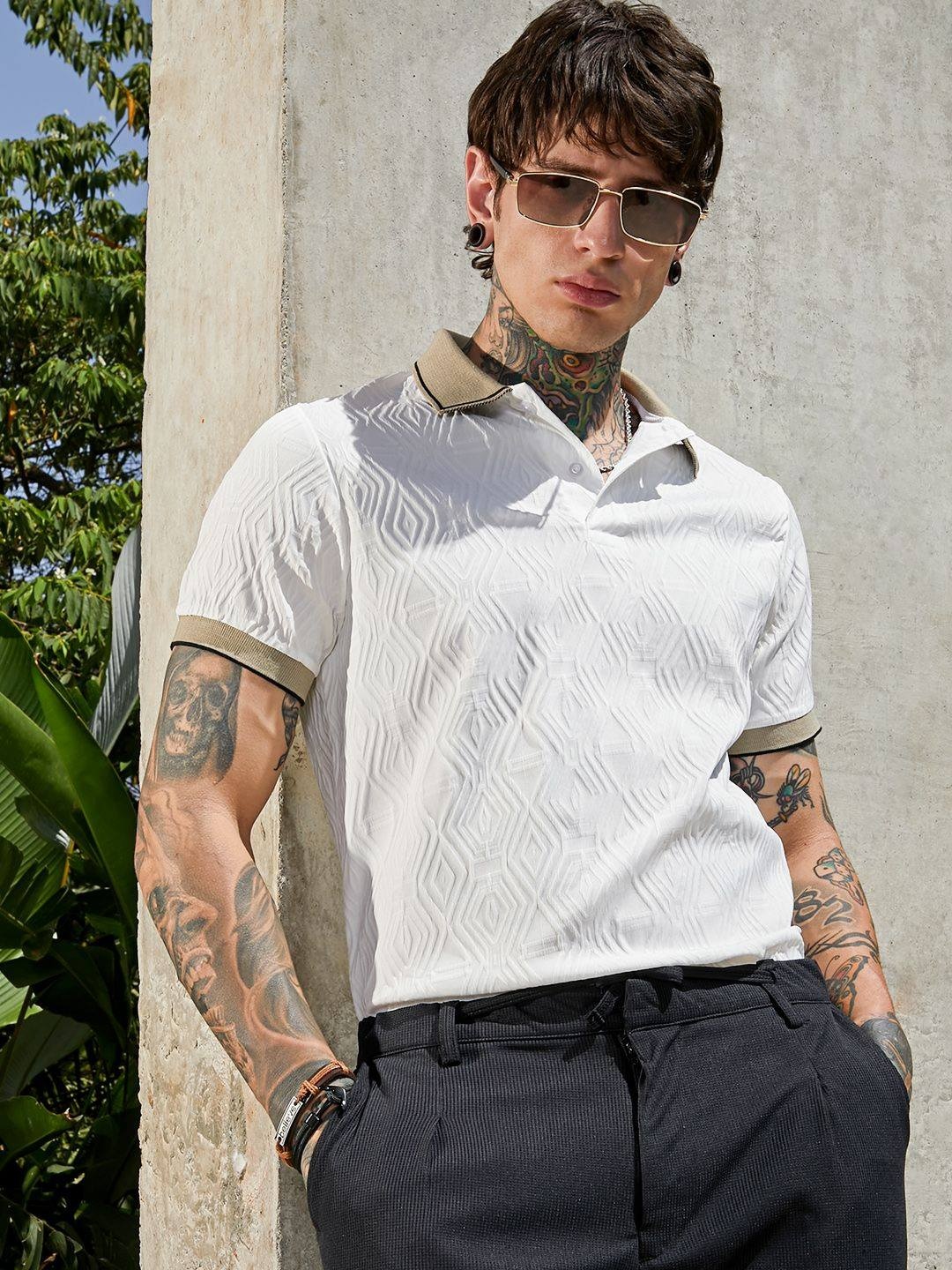 

Campus Sutra Men Colourblocked Polo Collar Pockets T-shirt, Multi