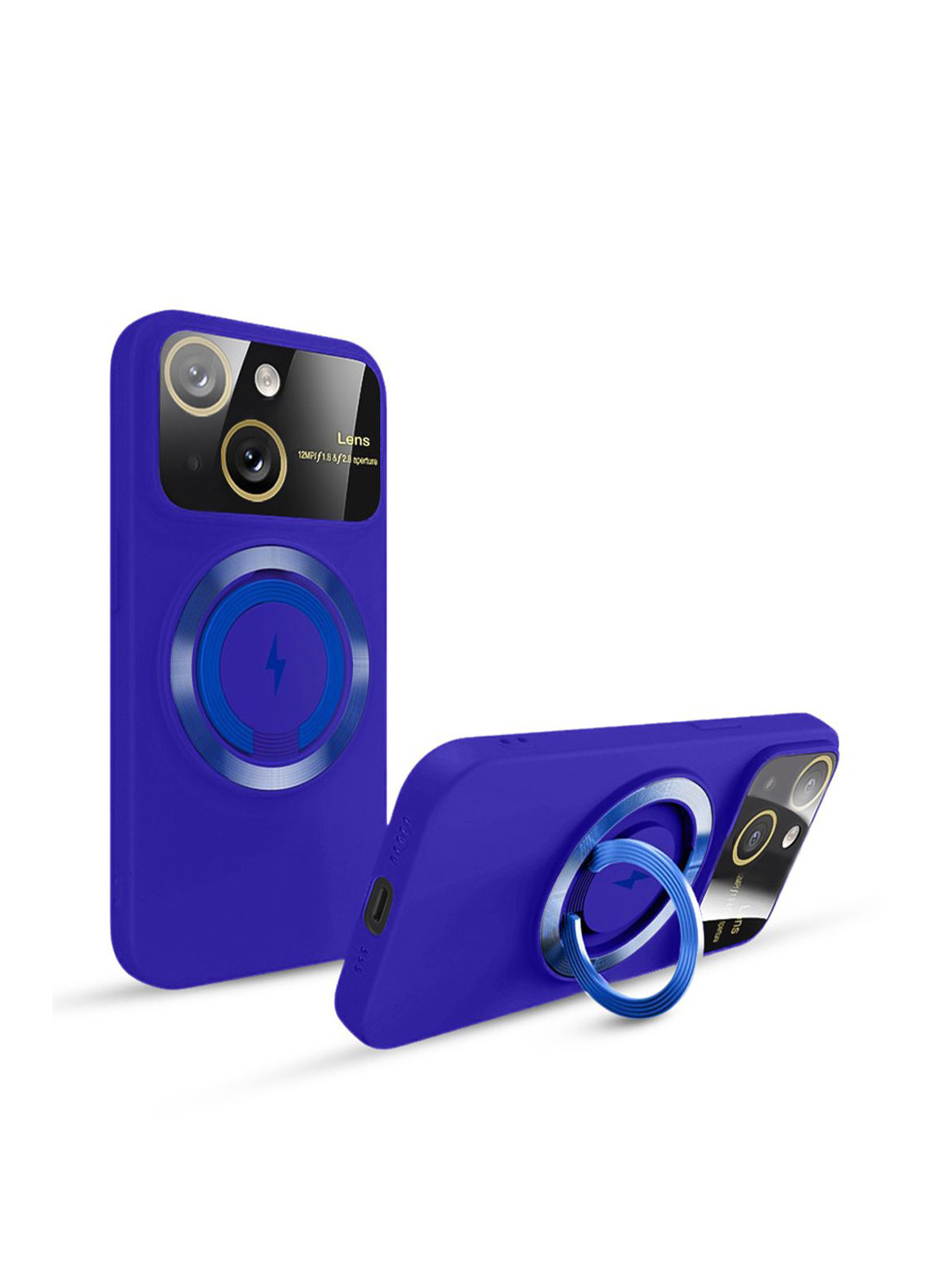 

QRIOH Solid Printed iPhone 14 Back Case Mobile Accessories, Blue
