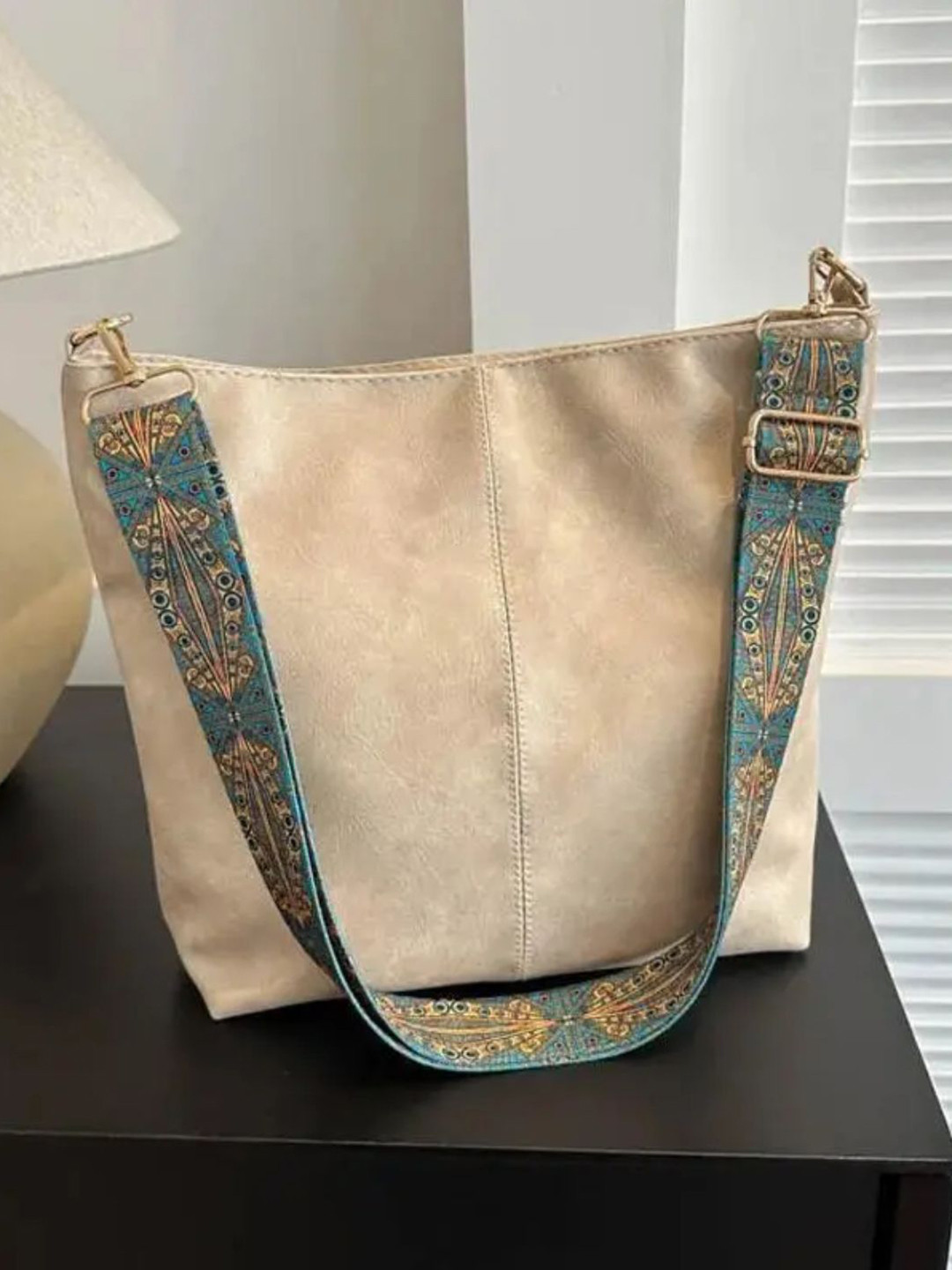 

ITALISH Stylish Sling Crossbody Bag With Detachable & Adjustable Strap, Beige