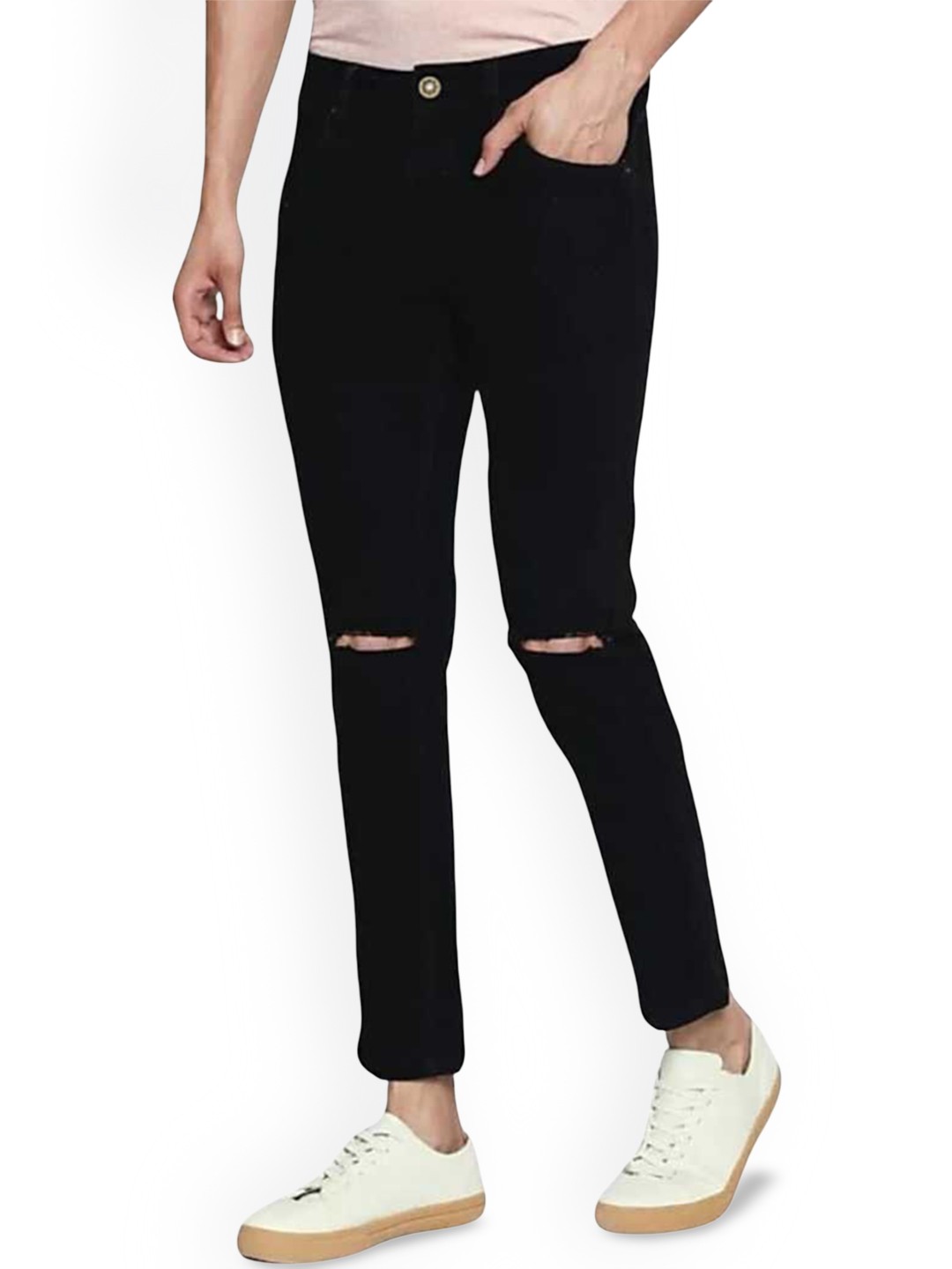 

COMFITS Men Classic Highly Distressed Jeans, Black