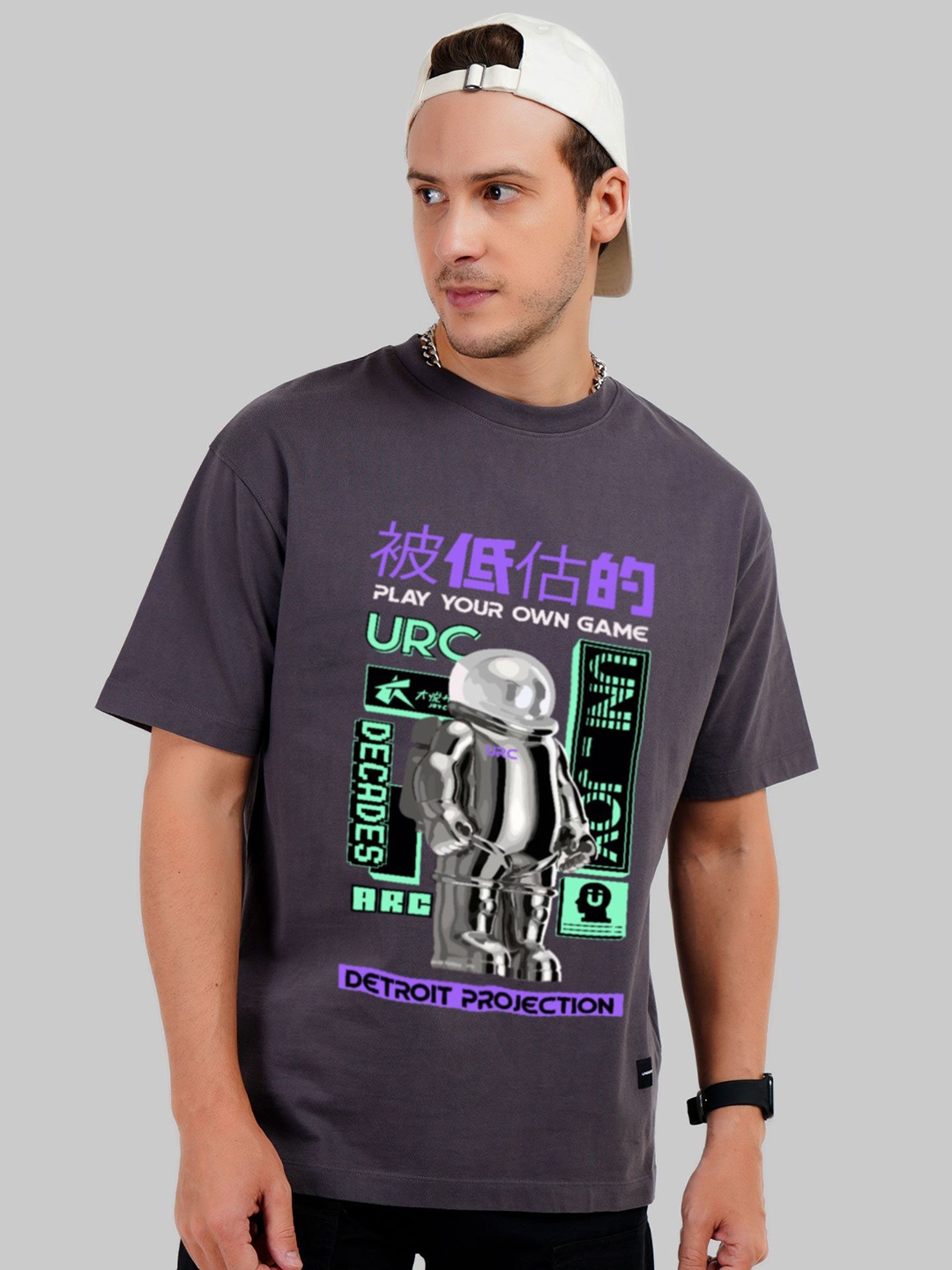 

Underrated Club Men Printed Bio Finish T-shirt, Grey
