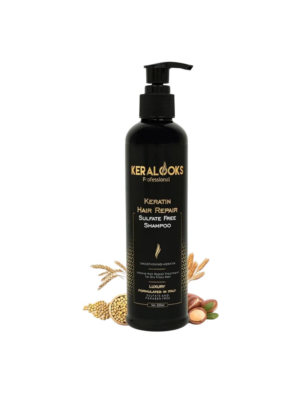 

Keralooks Professional Keratin Hair Repair Shampoo Frizzy Hair- 250 ml, Black