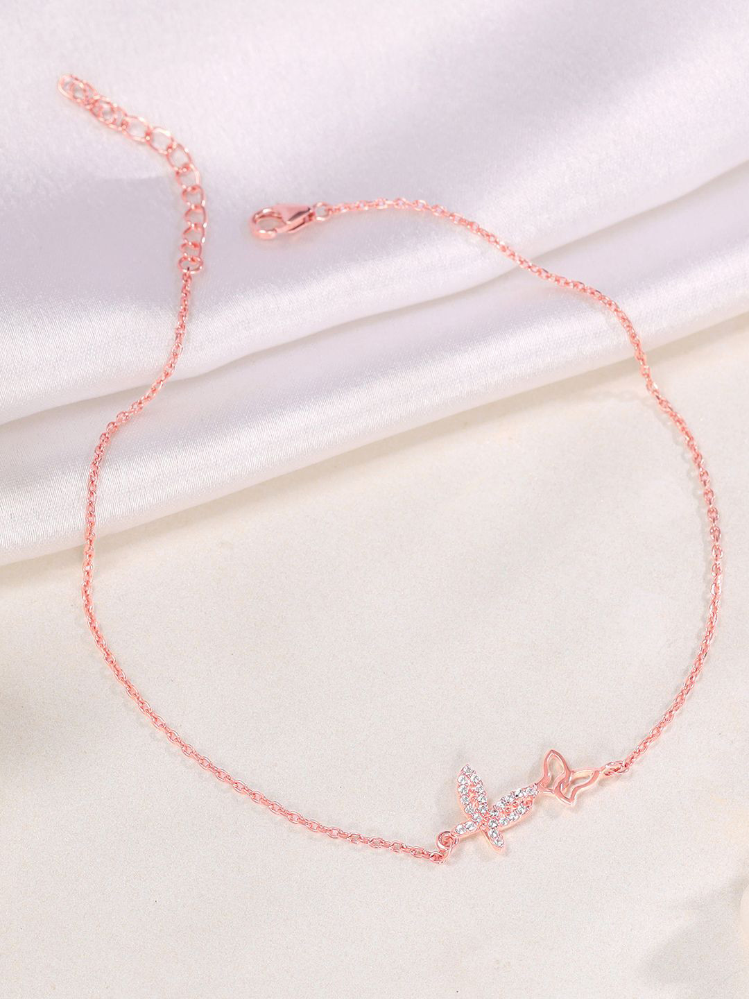 

GIVA Rose Gold-Plated Anklet