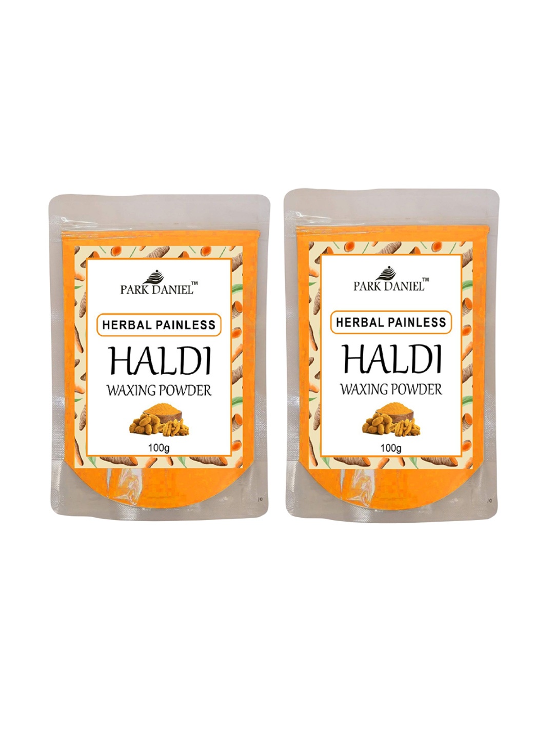 

Park Daniel Set Of 2 Herbal Painless Haldi Waxing Powder - 100 g Each, Yellow