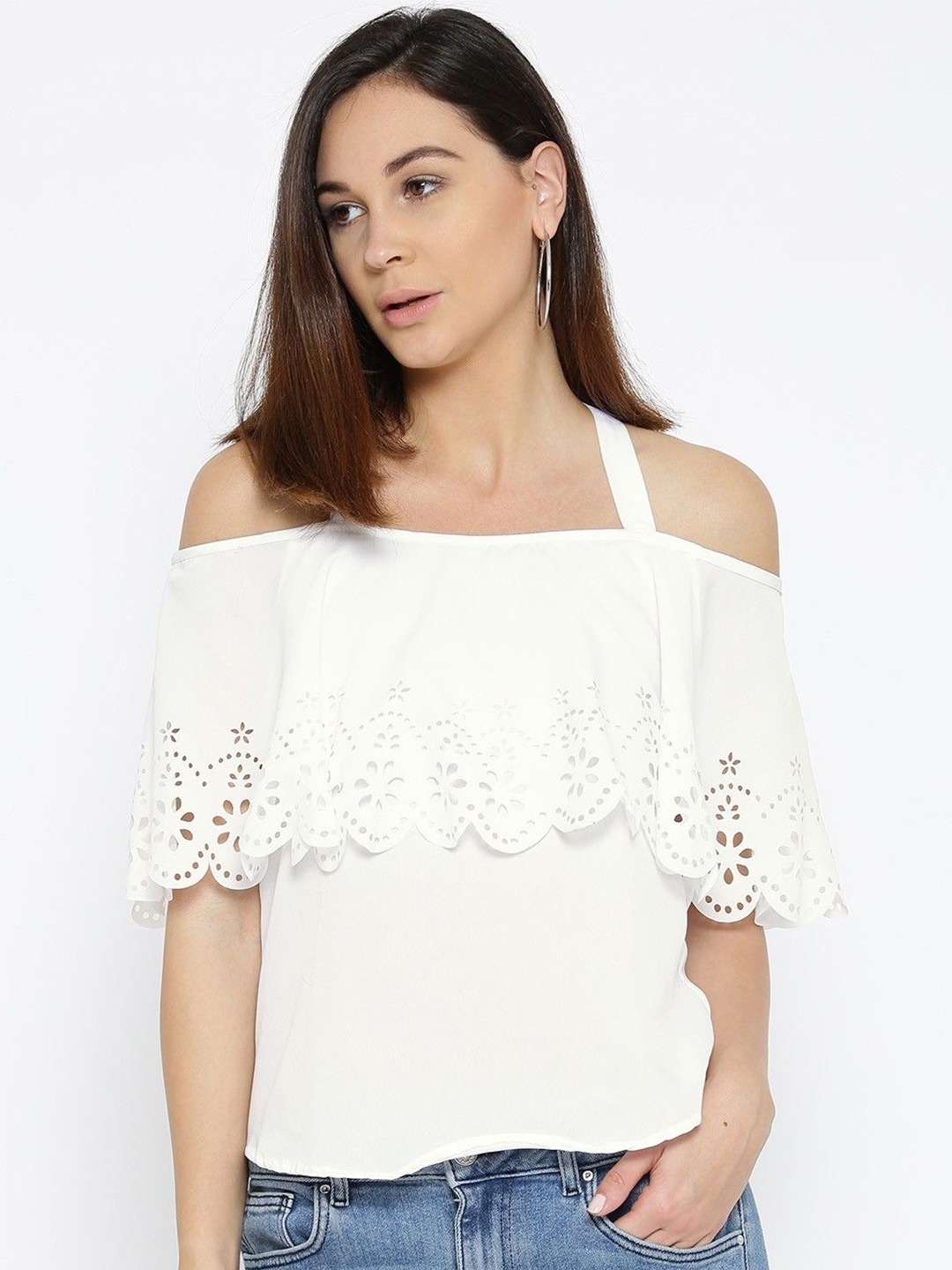 

Moda Rapido Crepe Top, White