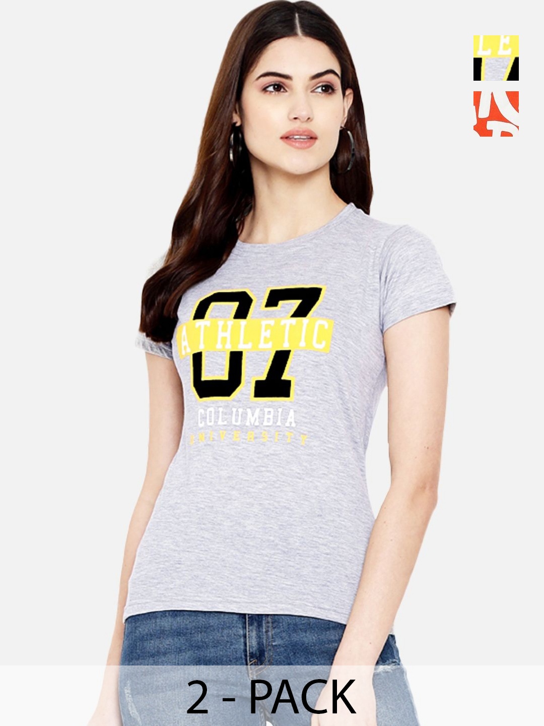 

Dreambe Women Typography Printed T-shirt, Multi