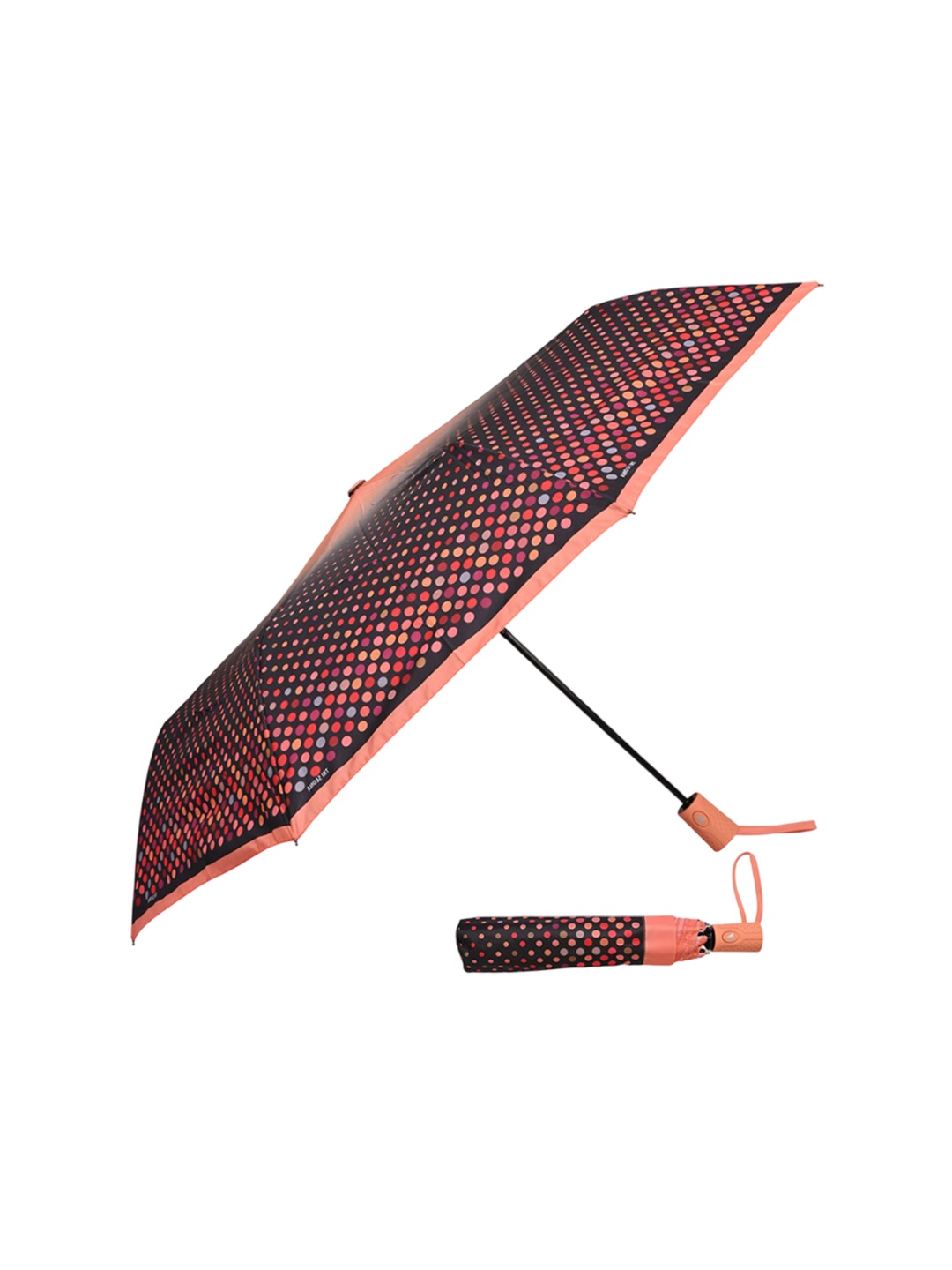 

LOOM LEGACY Semi-Automatic 3 Fold Self Design Umbrellas, Orange