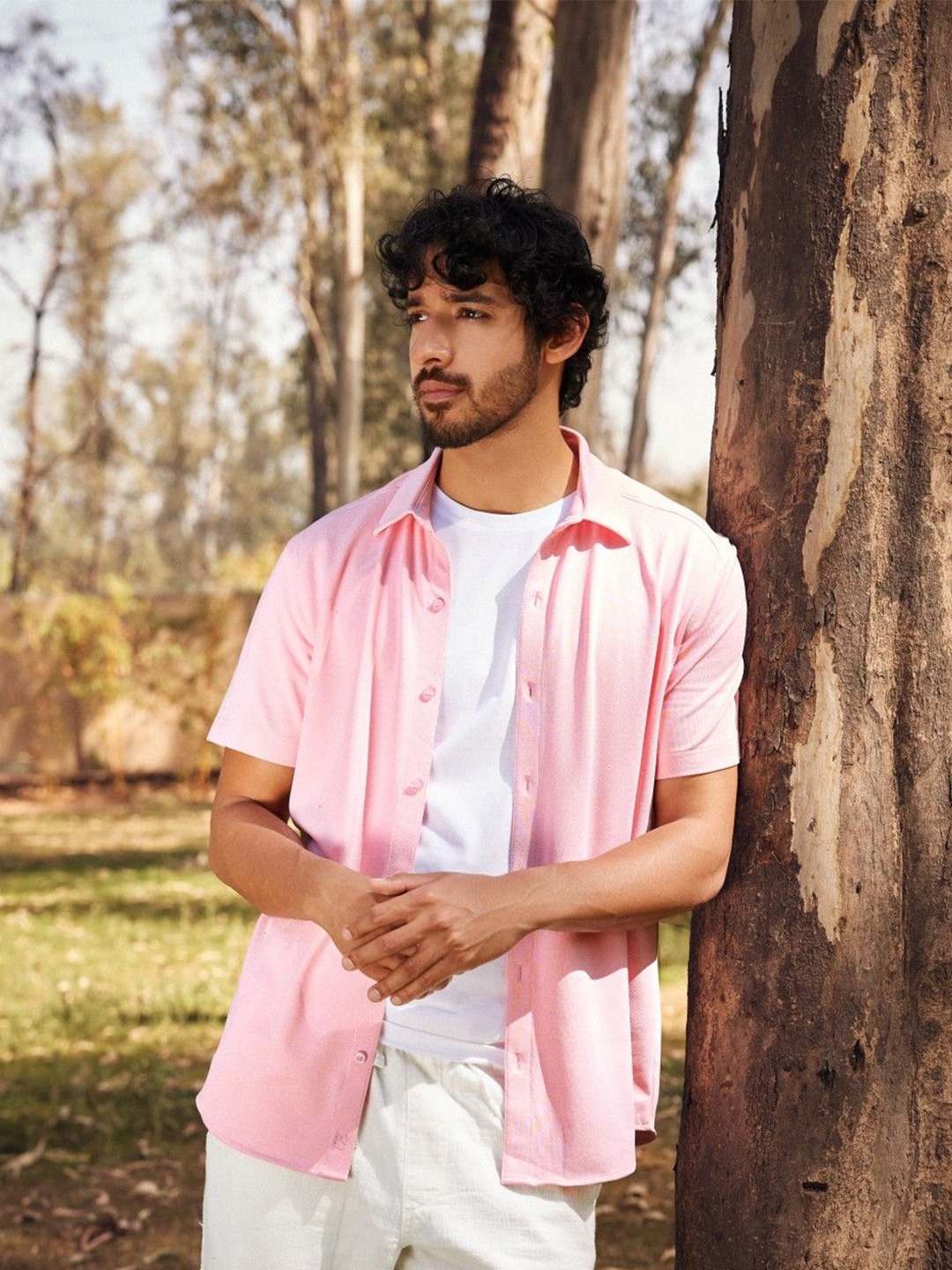 

EAZY Men Opaque Casual Shirt, Pink