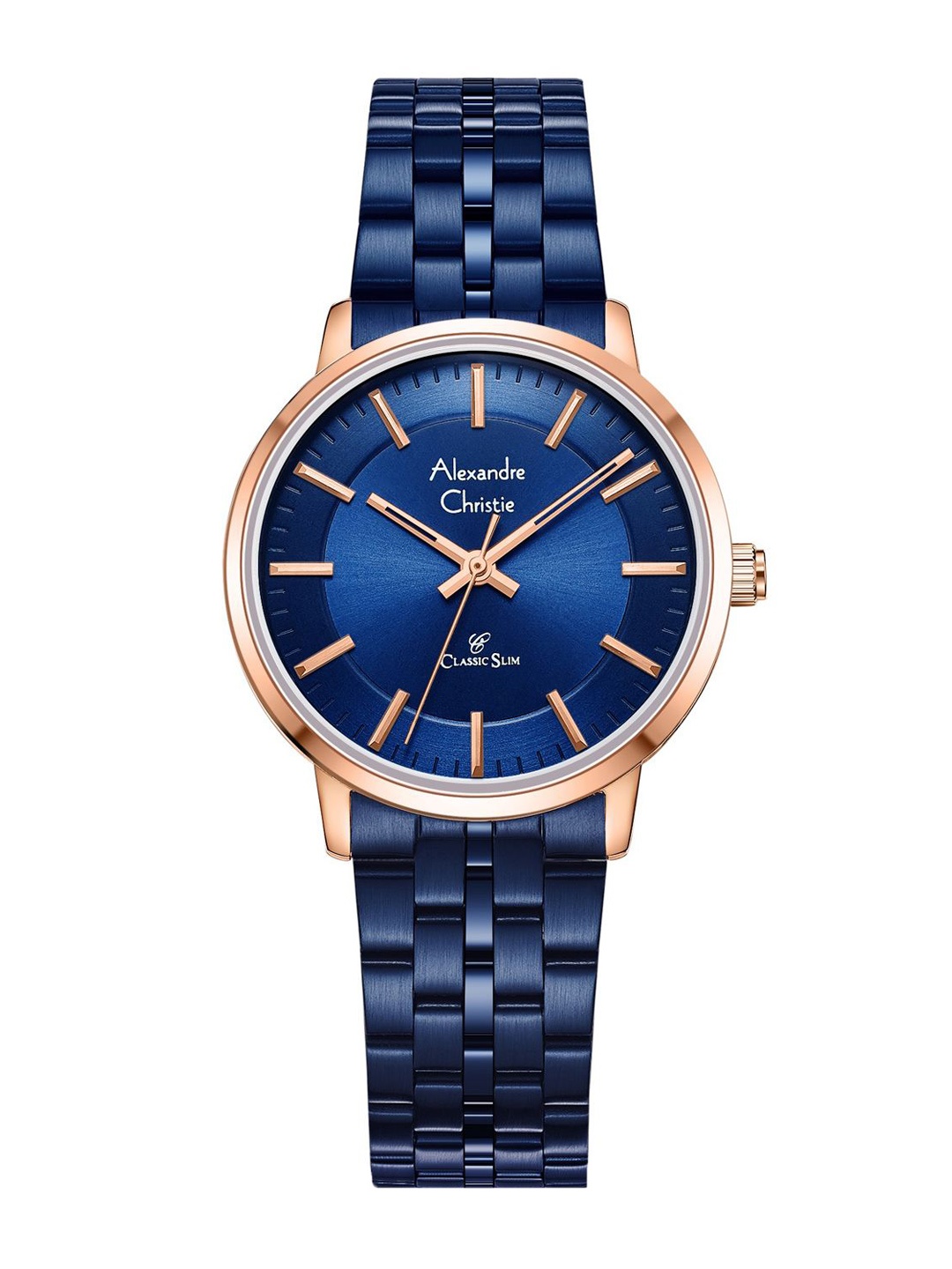 

Alexandre Christie Women Dial & Stainless Steel Bracelet Style Straps Analogue Watch 8692LHBURBU, Blue