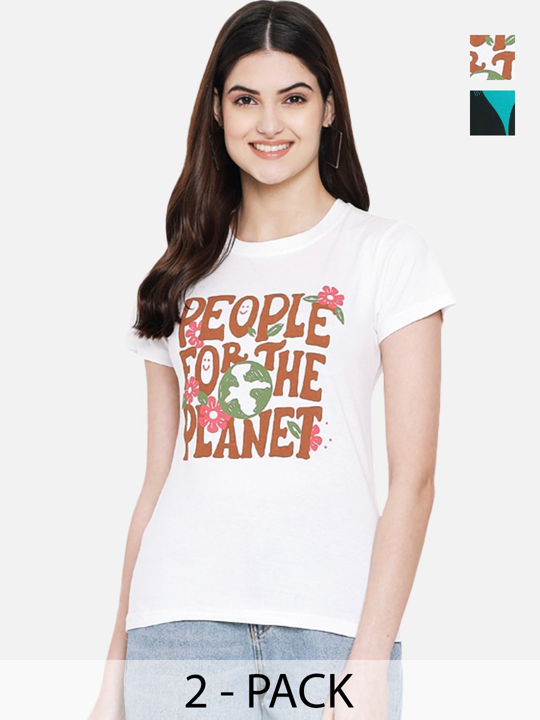 

Dreambe Women Typography Printed T-shirt, Multi